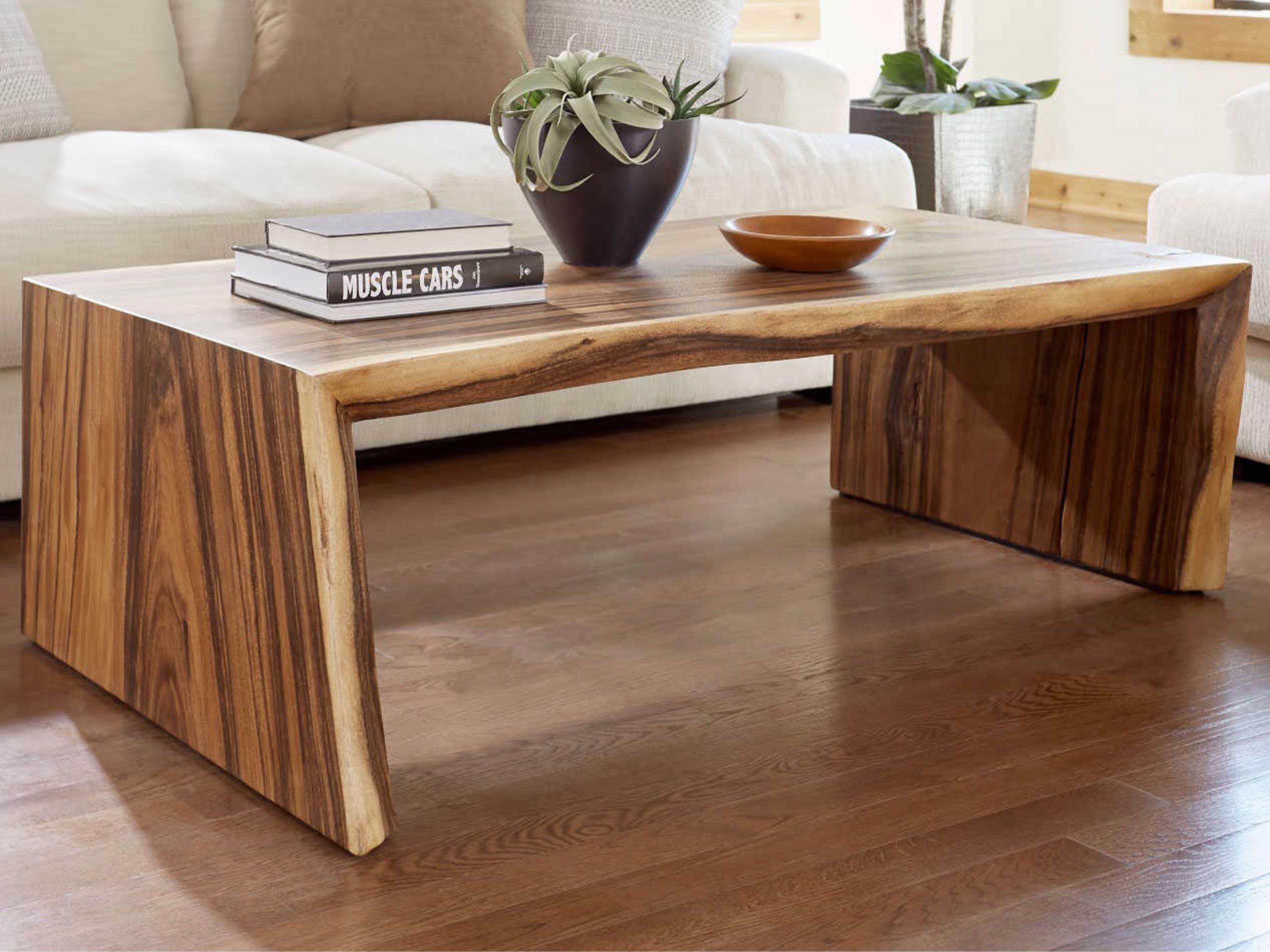 Phillips Collection Rectangular Wood Natural Brown Coffee Table