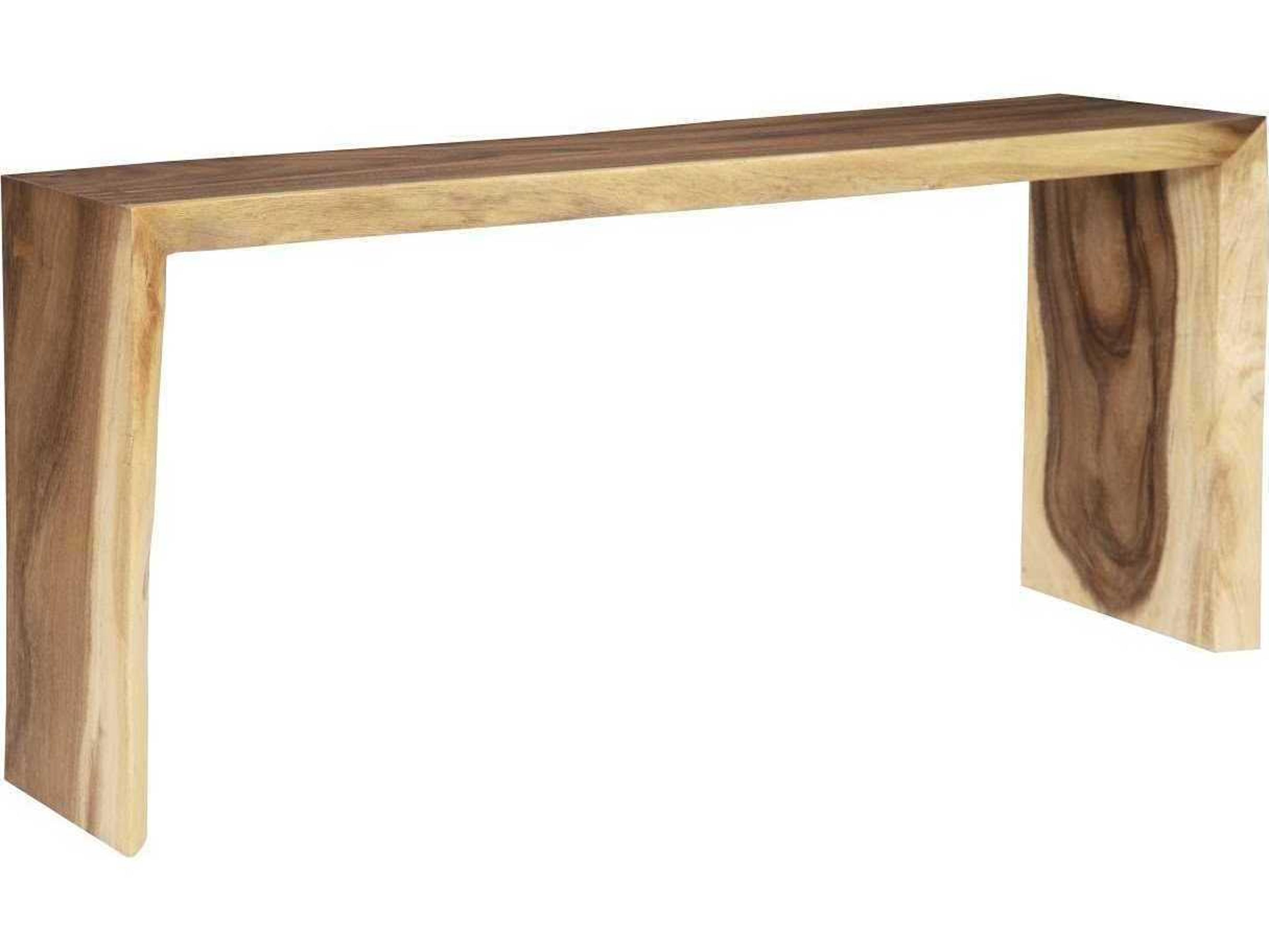 Waterfall Console Table Natural Chamcha Wood