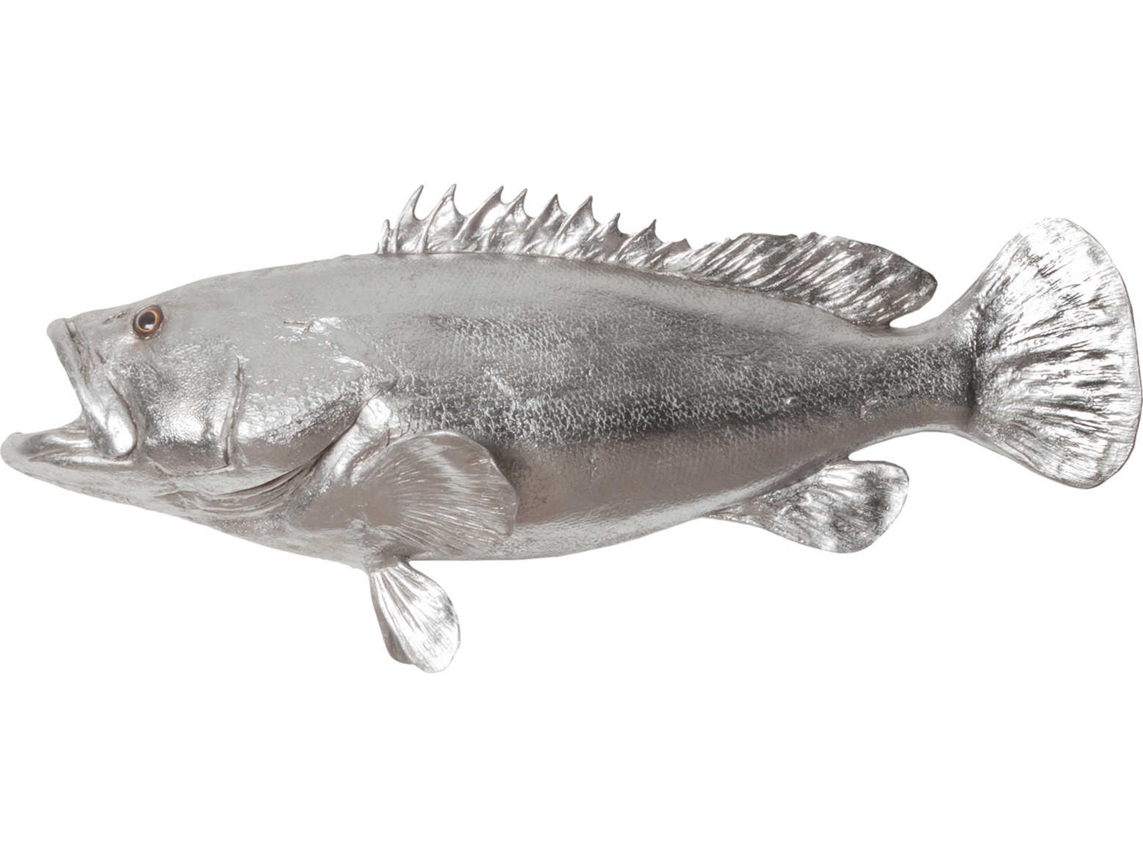Estuary Cod Fish Wall Sculpture Silver Leaf