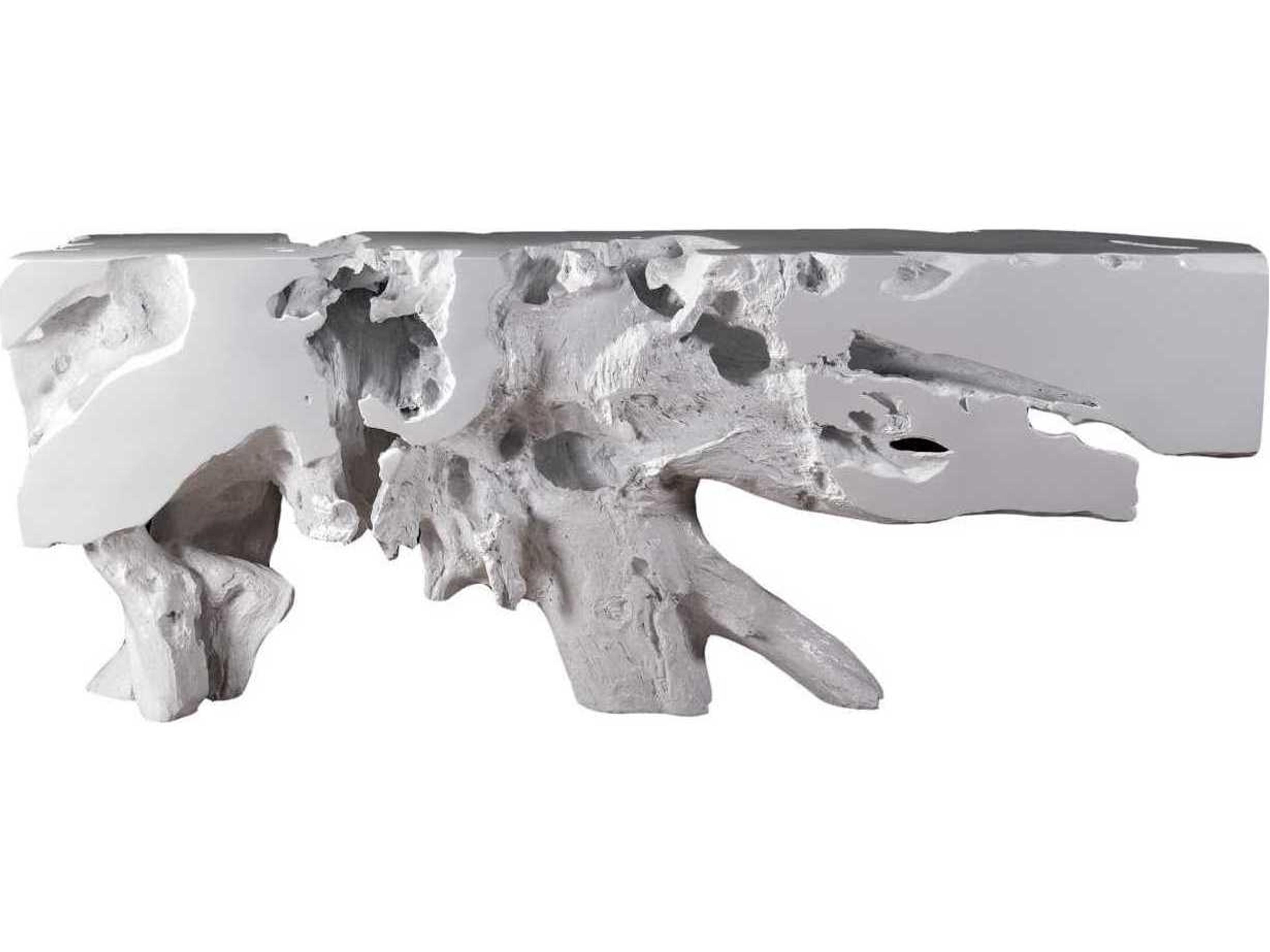 Freeform Large Console Table in White