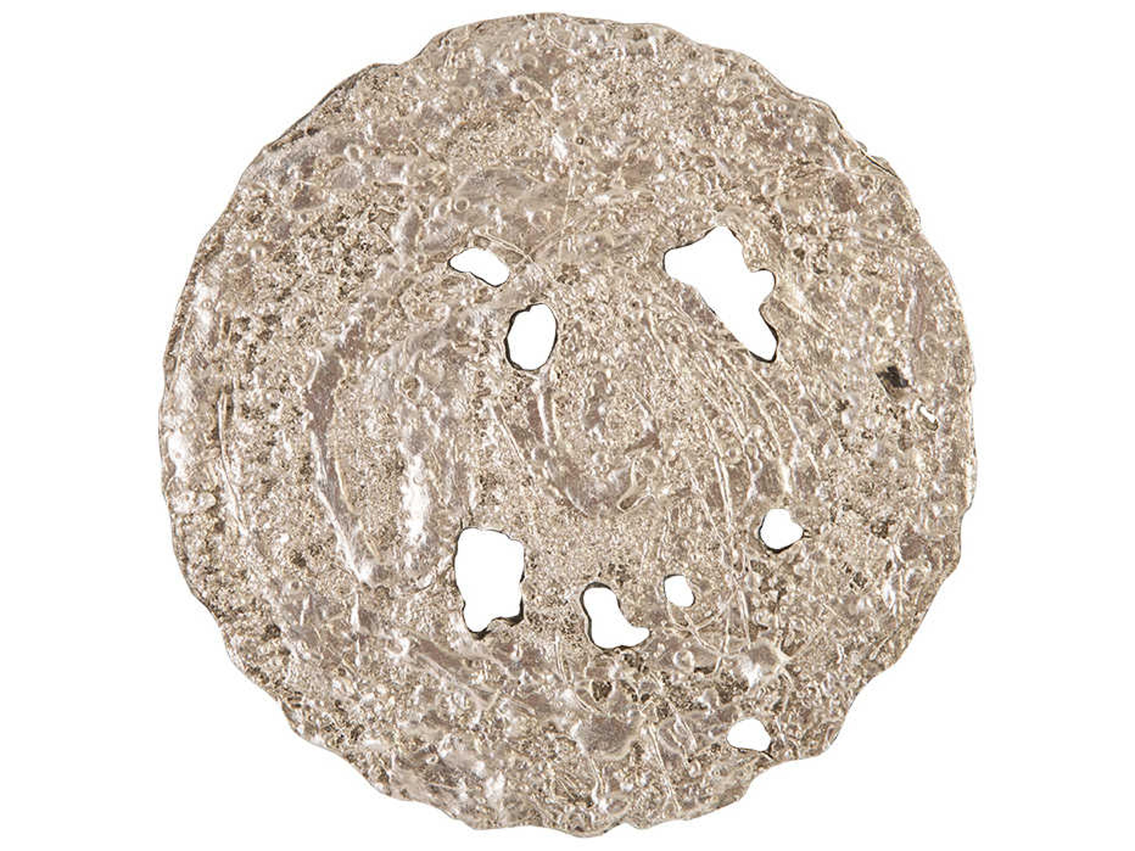 Molten Wall Disc Small Silver Leaf Decorative Art