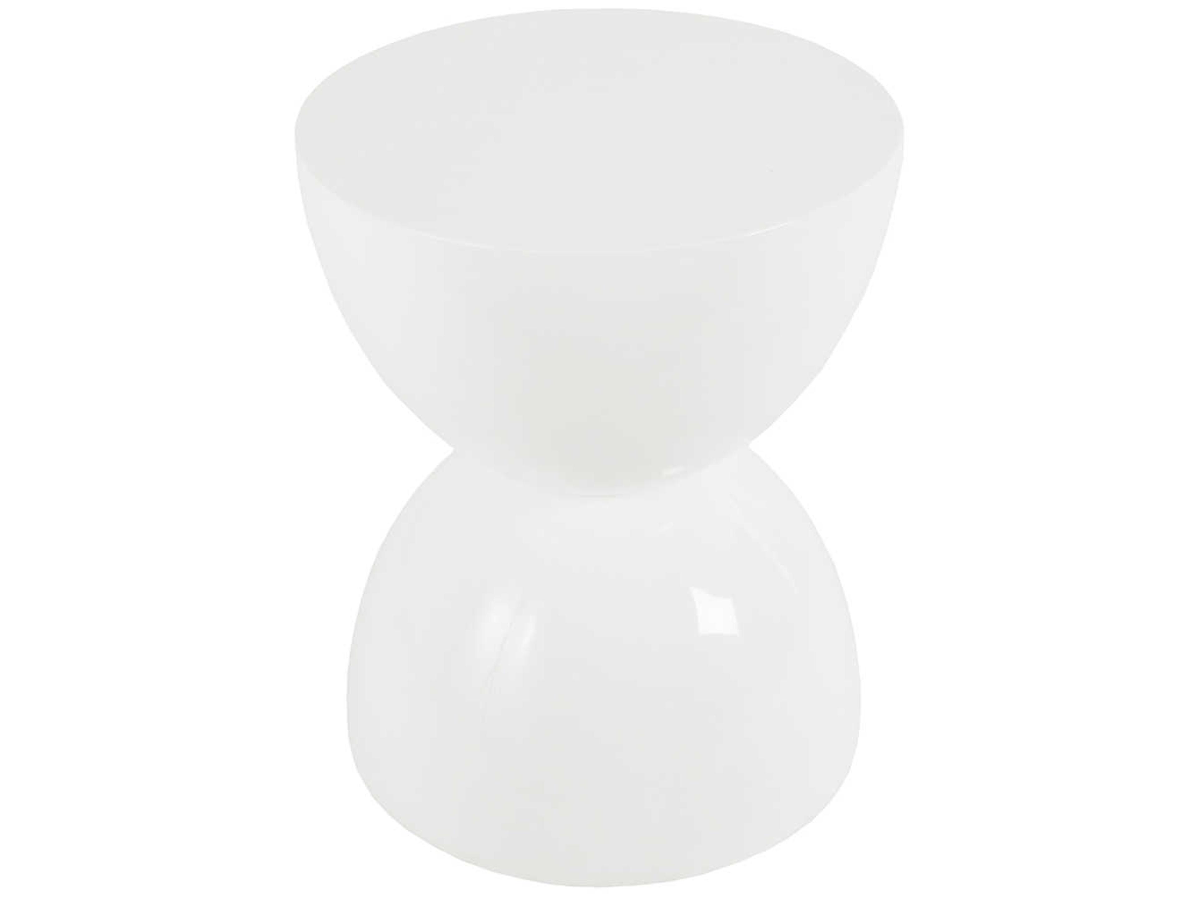 Phillips Collection Outdoor Gel Coat White Accent Stool