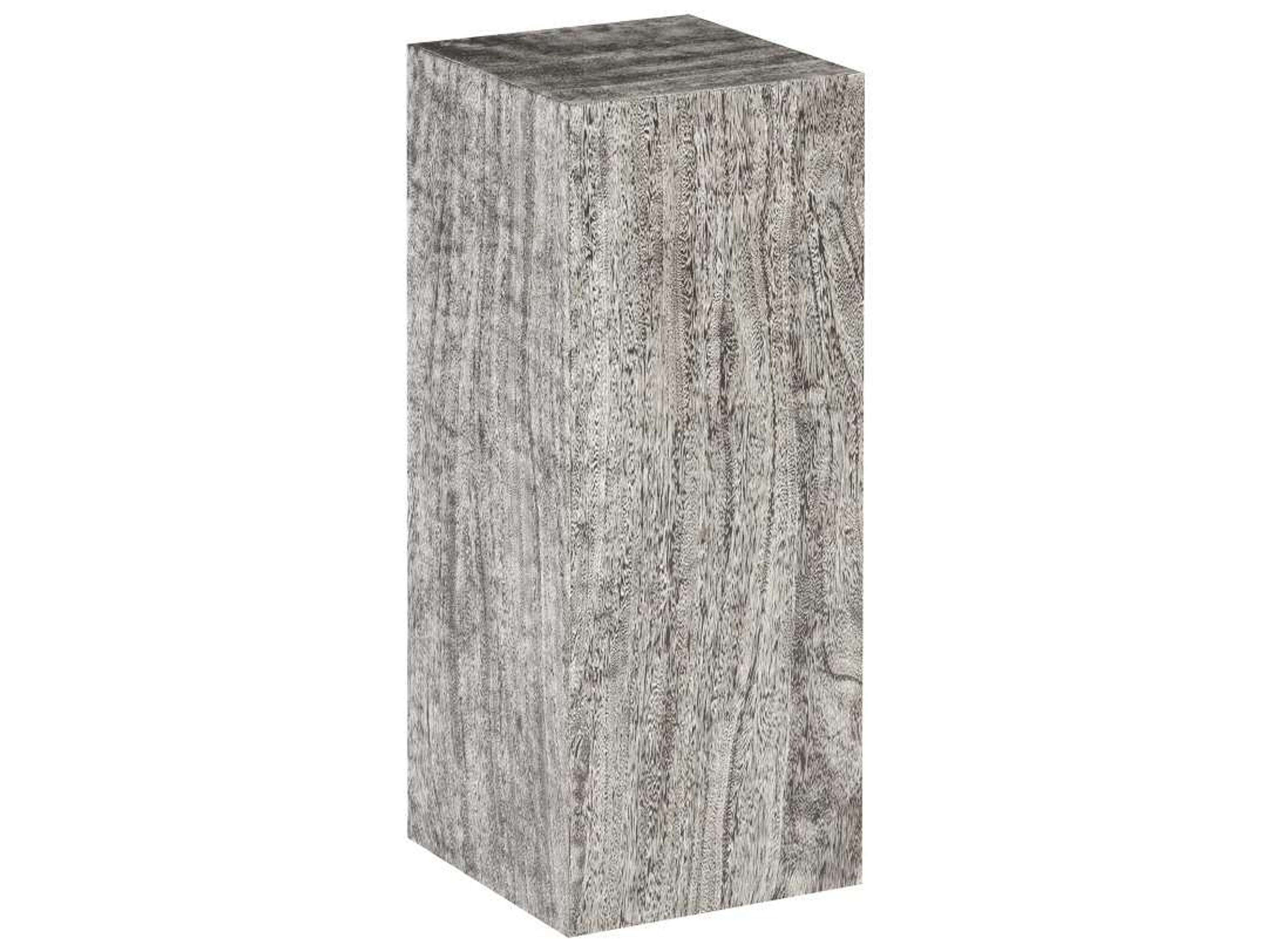 Square Wood Grey End Table