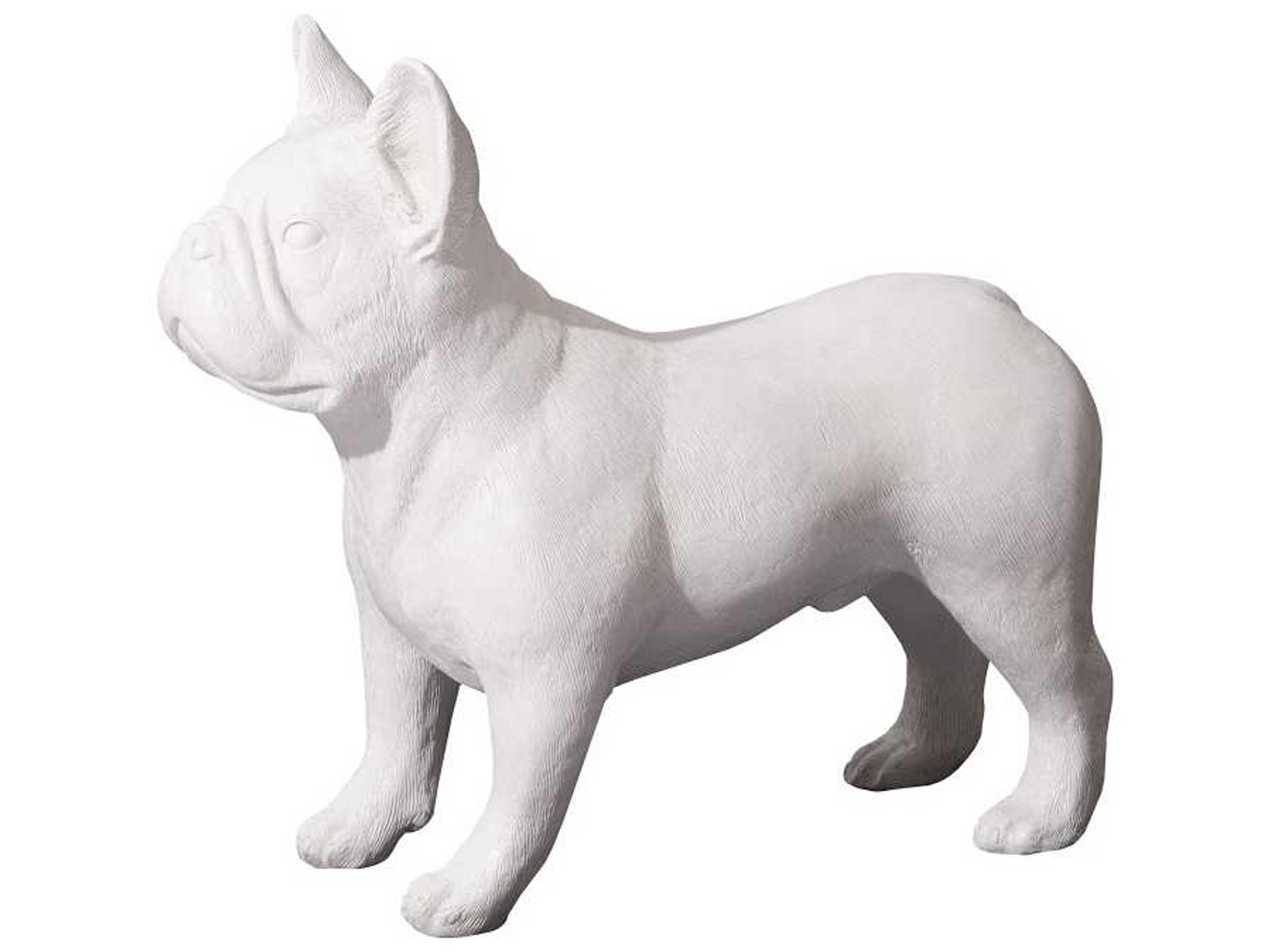 Gel Coat White French Bulldog Sculpture