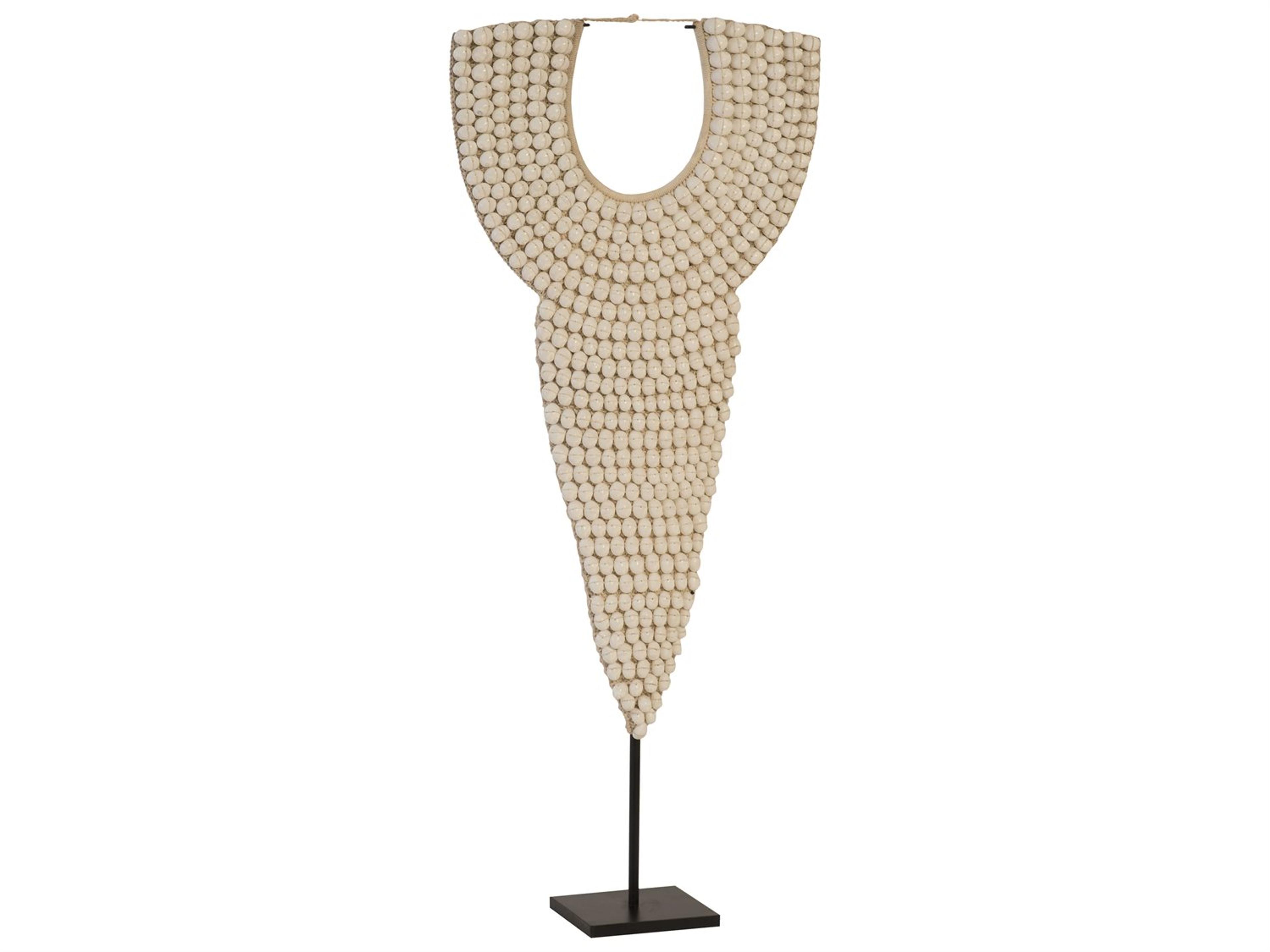 Beige / Black Giant Shell Necklace Sculpture