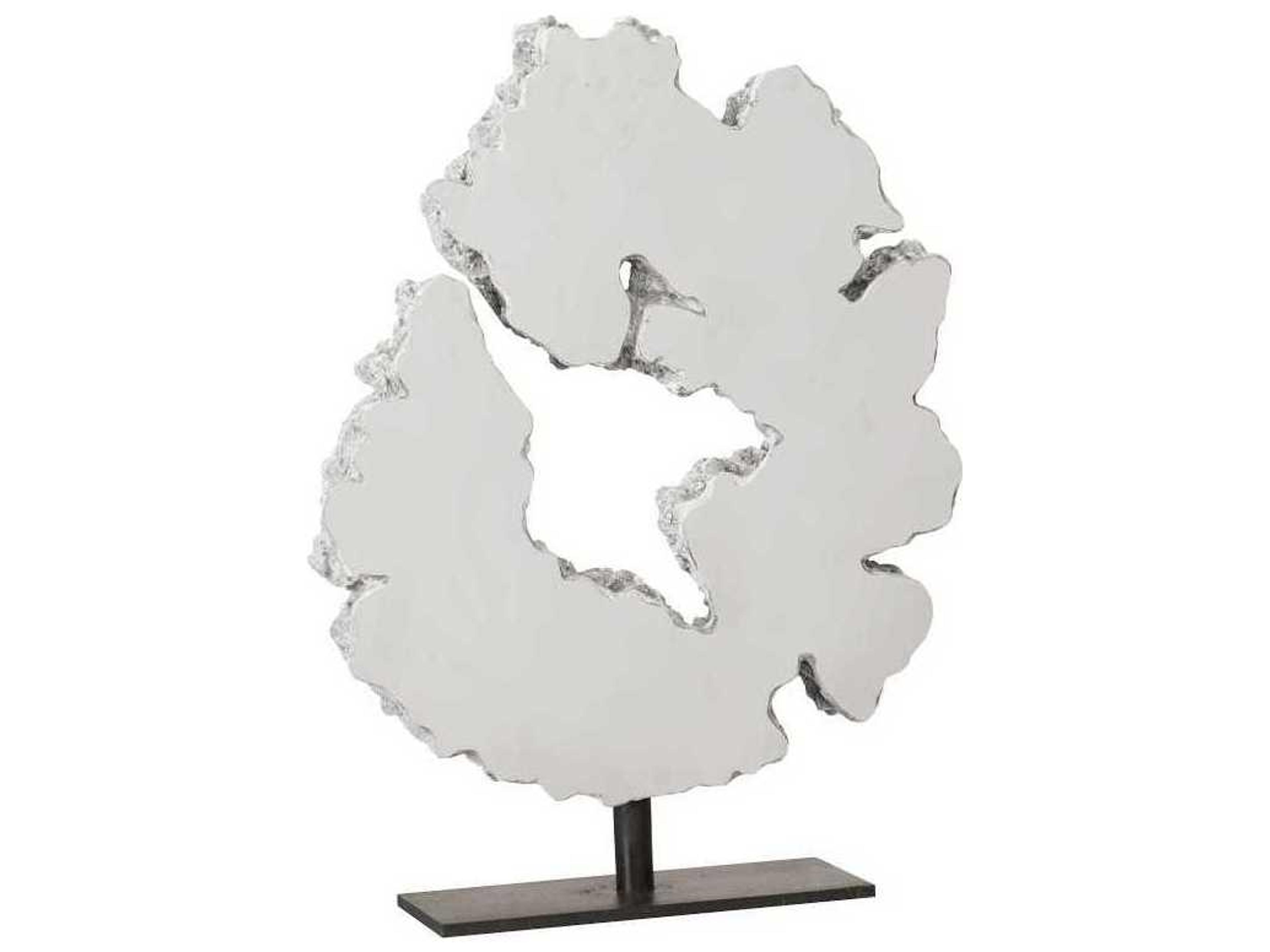 Silver Lava Slice Sculpture