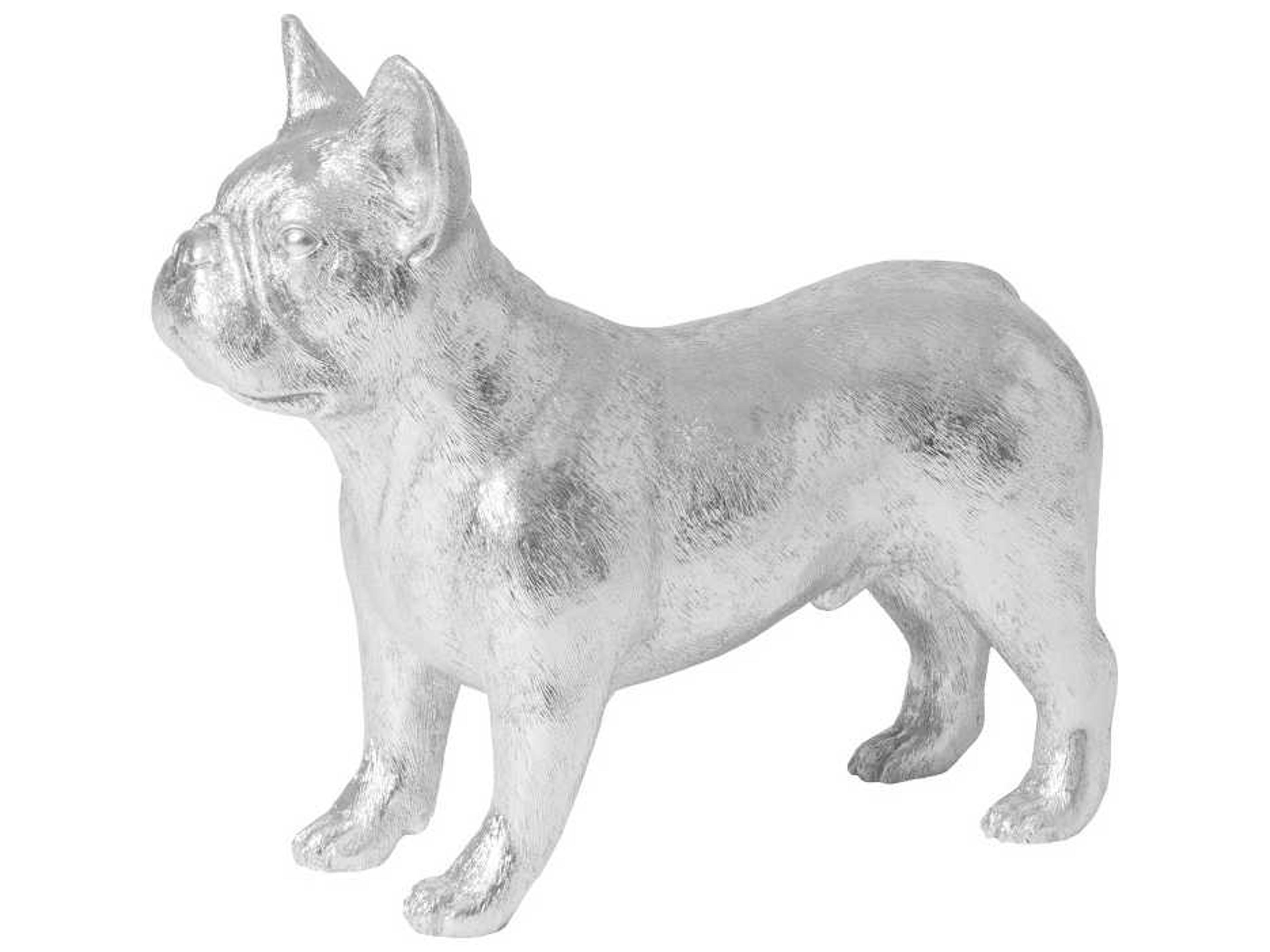 Silver French Bulldog Sculpture