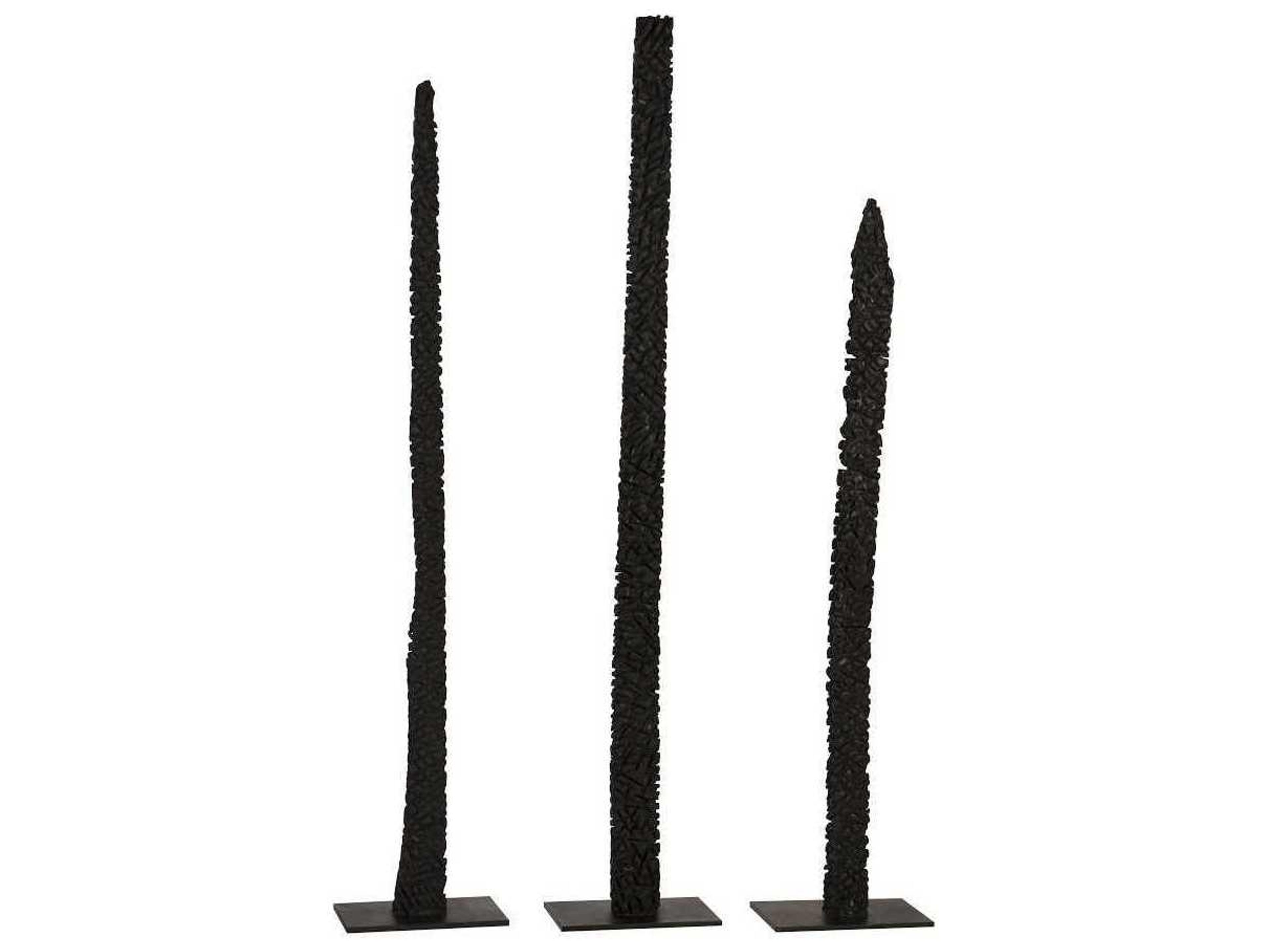 Post Sculpture Set of 3 Modern Organic