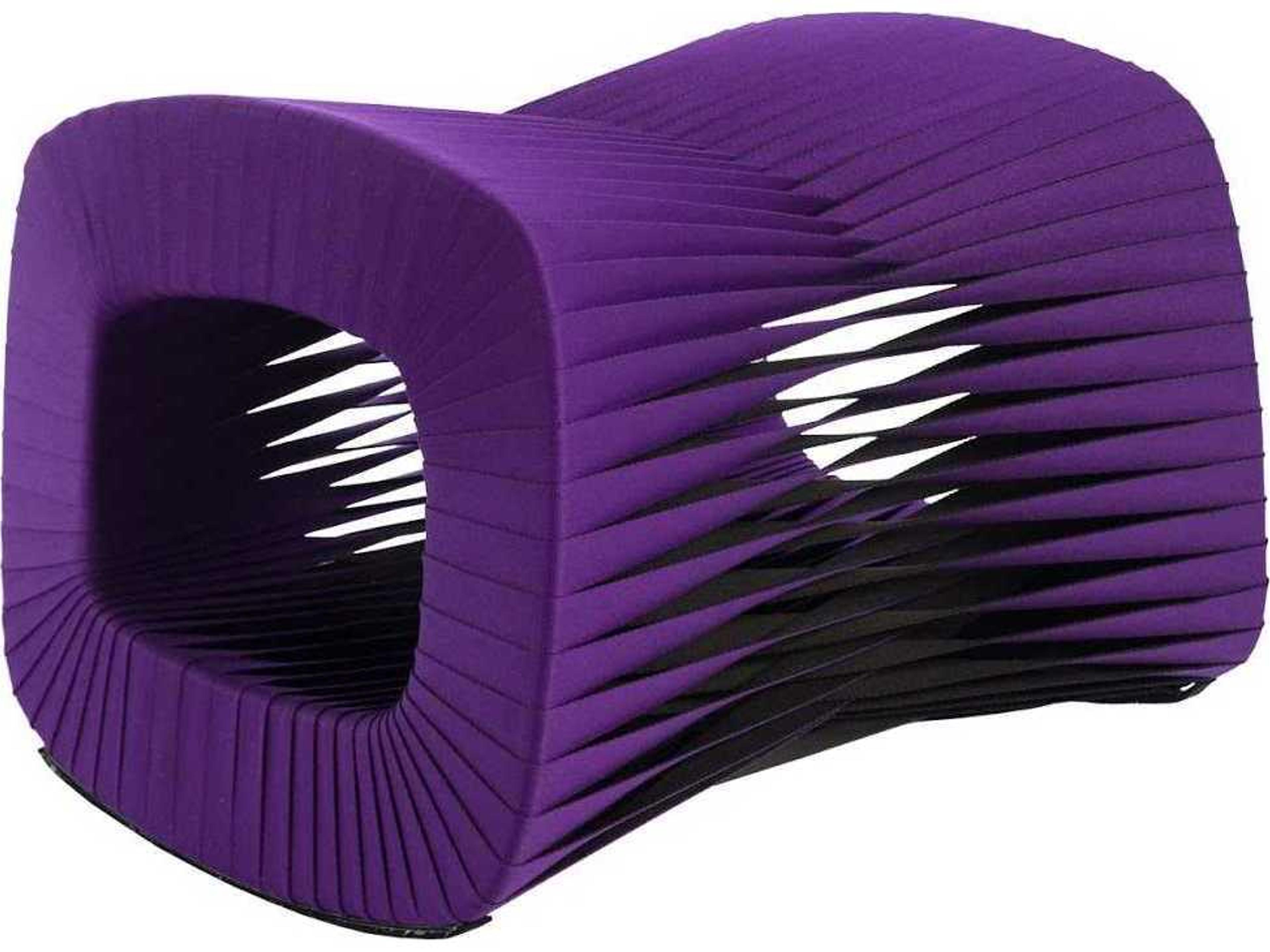 Seat Belt Purple Upholstered Ottoman