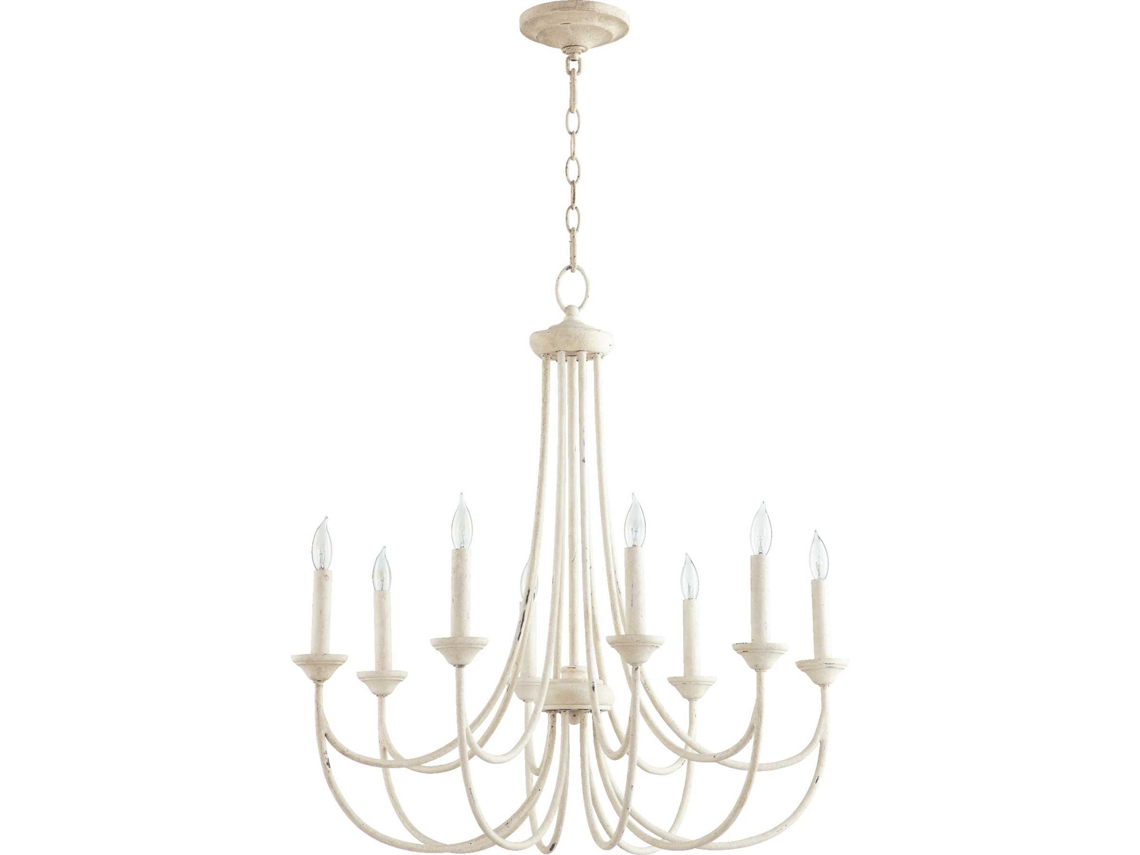 Brooks 8-Light Persian White Candelabra Chandelier