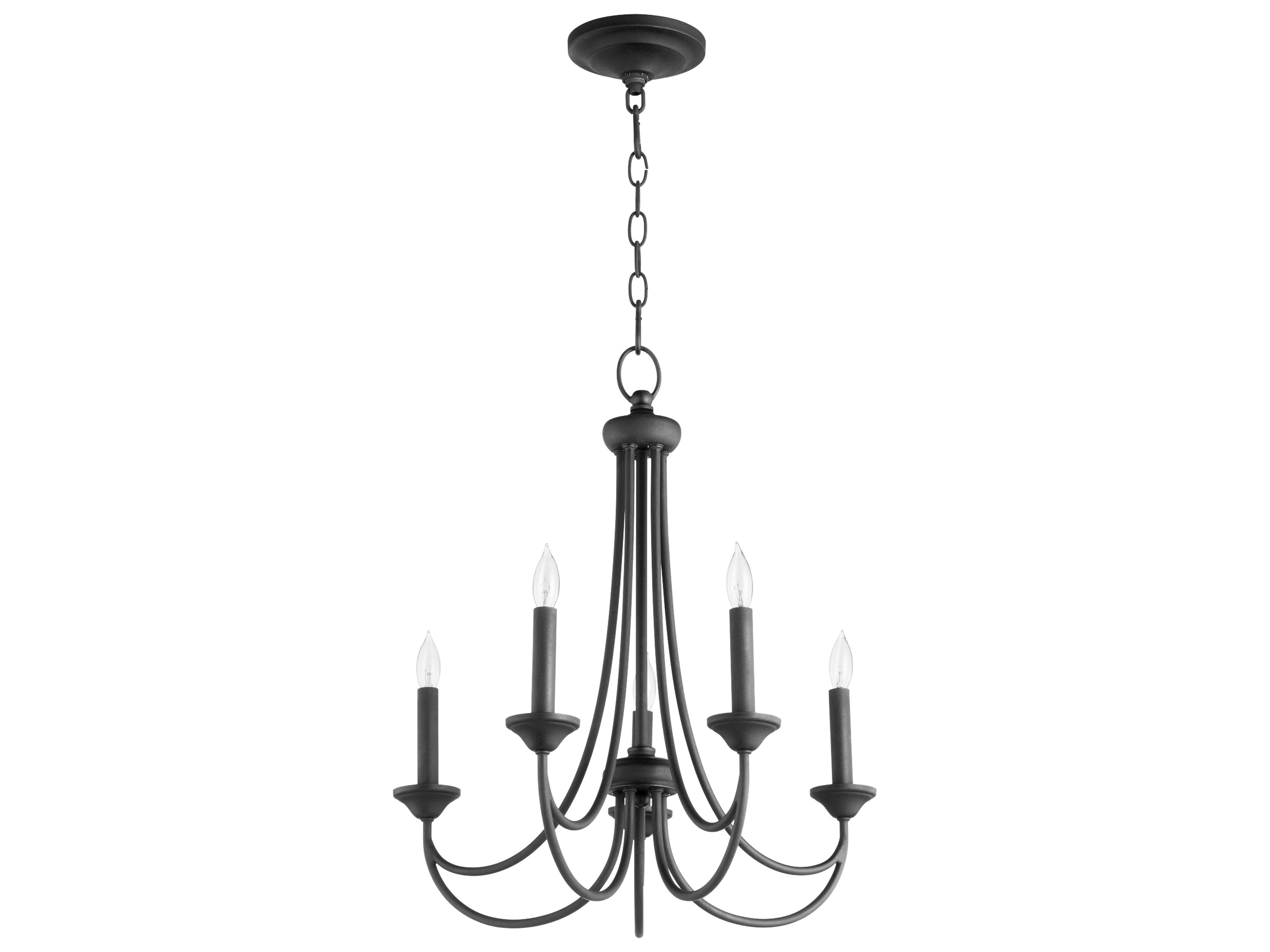 Brooks 5-Light Noir Black Candelabra Chandelier