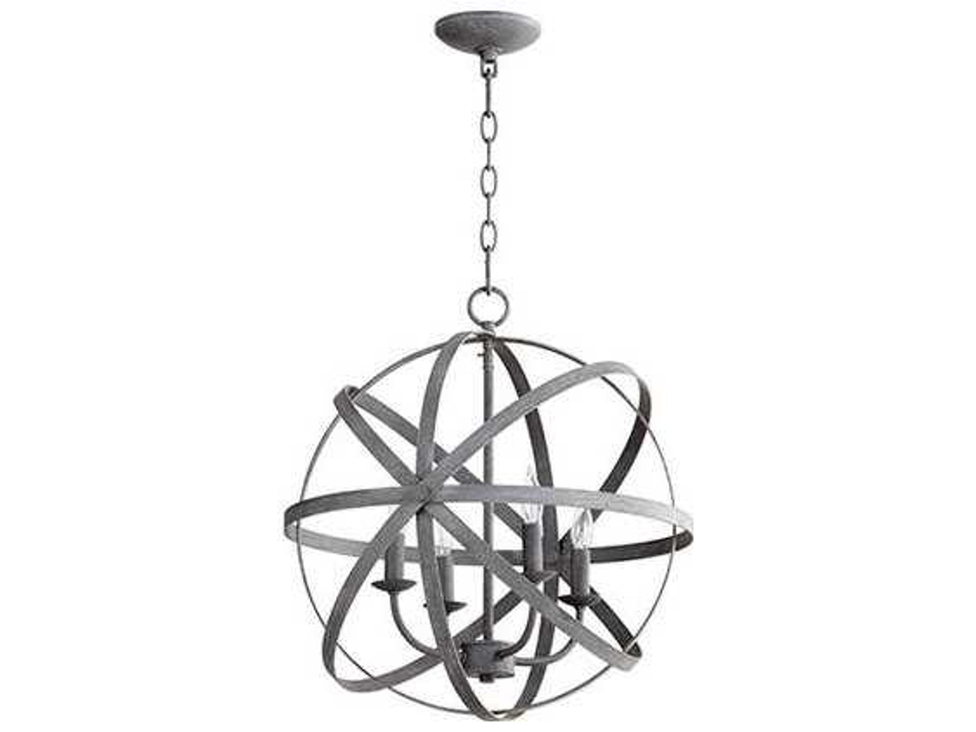 Celeste 4-Light Zinc Gray Candelabra Chandelier