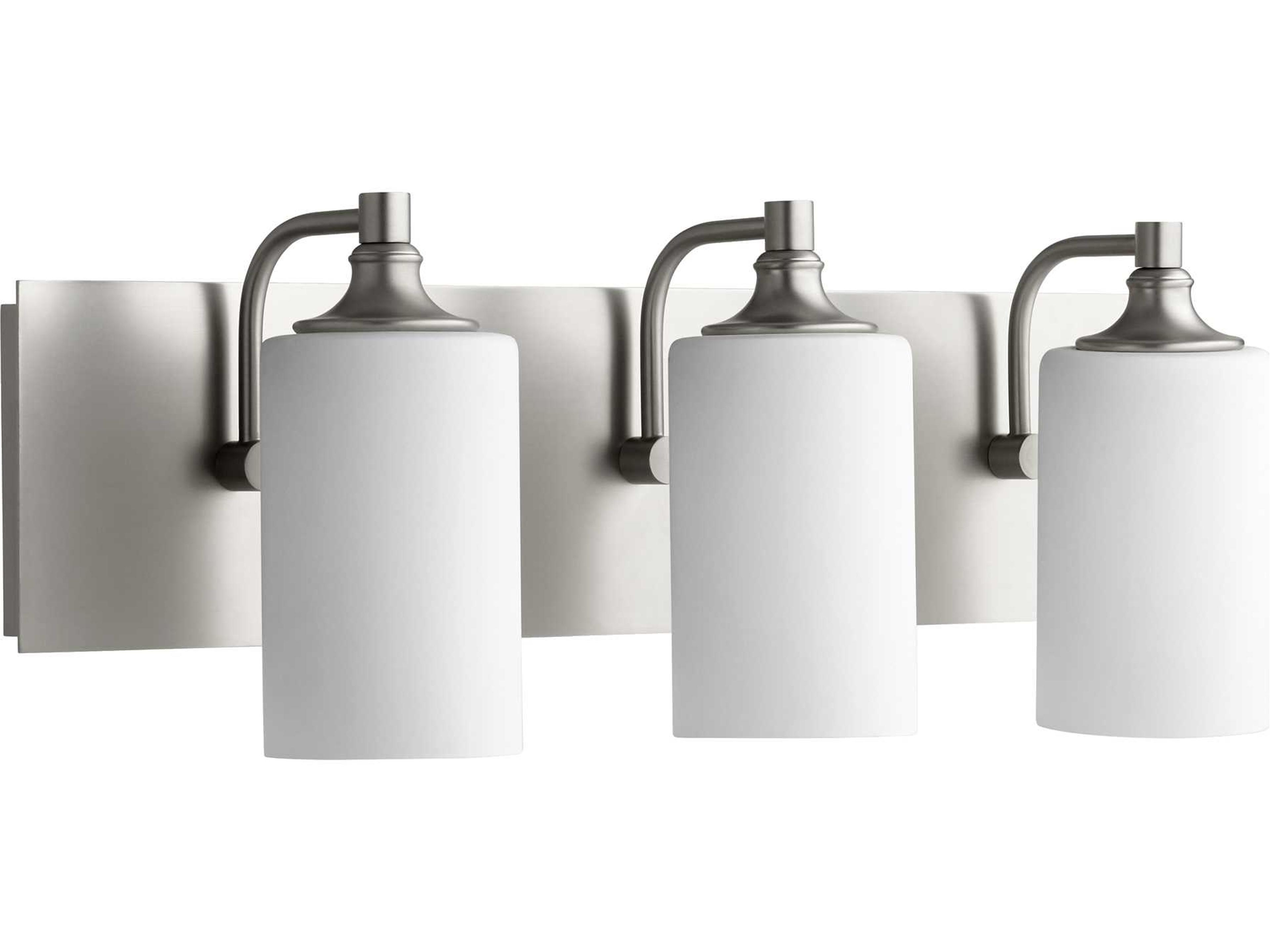 Celeste 3-Light Satin Nickel Glass Vanity Light