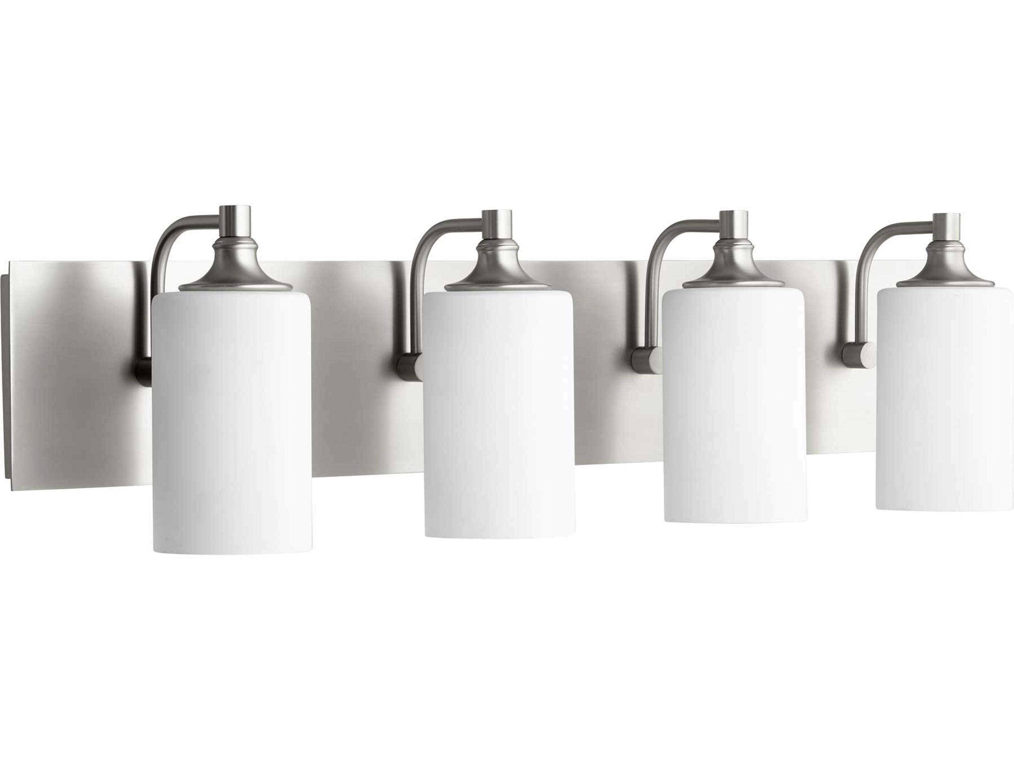 Celeste 4-Light Satin Nickel Glass Vanity Light