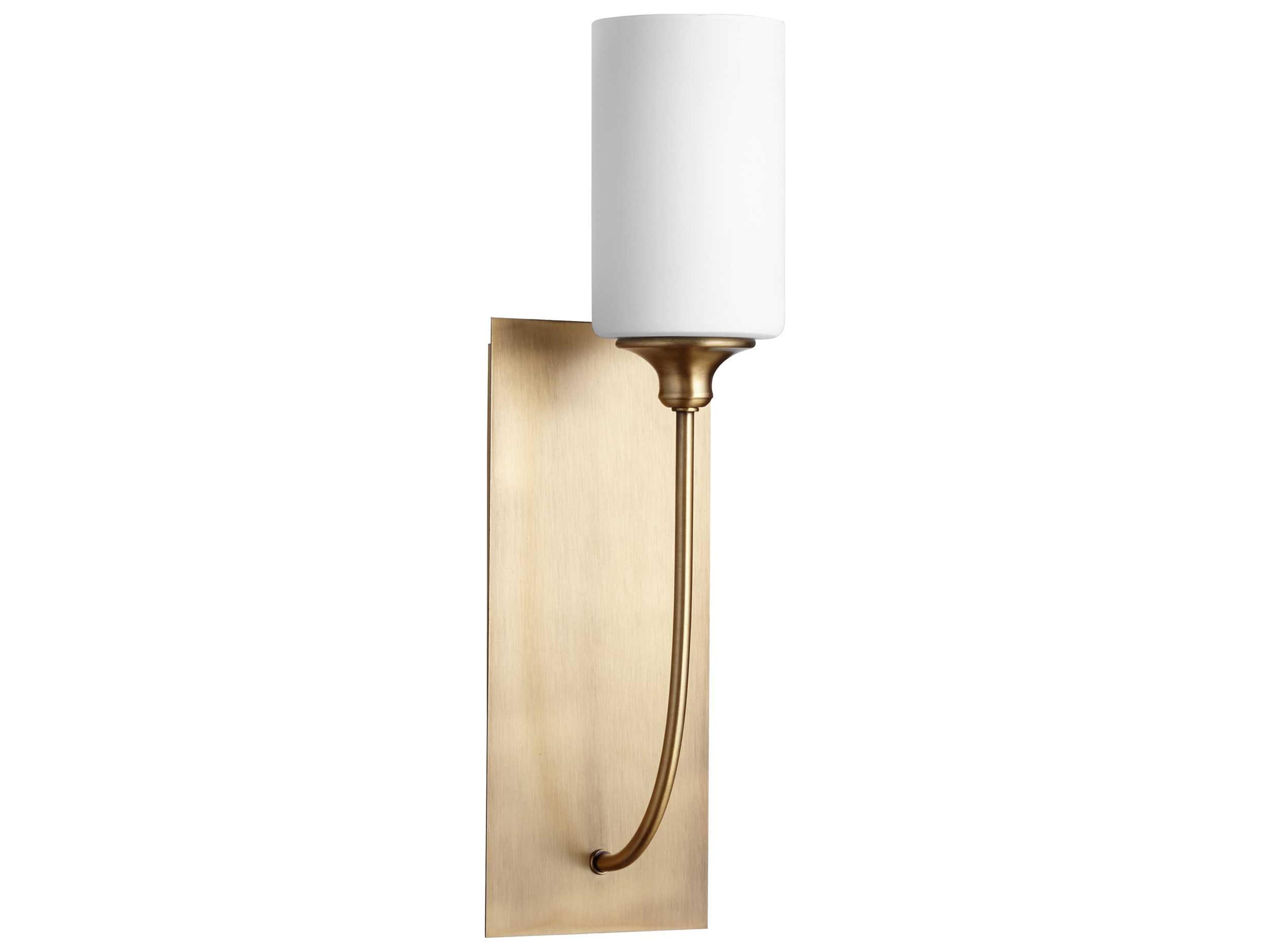 Celeste 1-Light Aged Brass Glass Wall Sconce