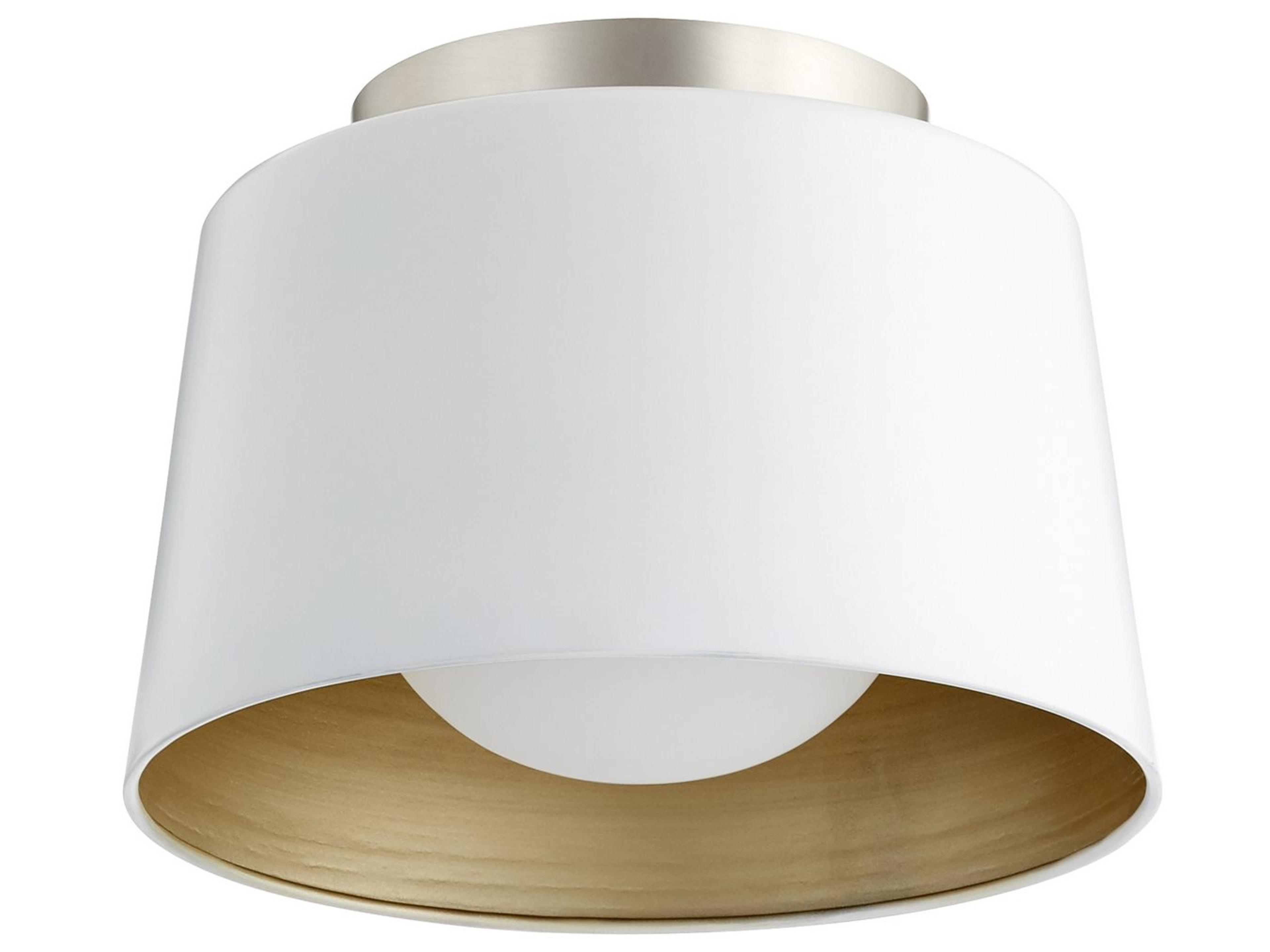 Quorum International Studio White 1-light Glass Flush Mount Light