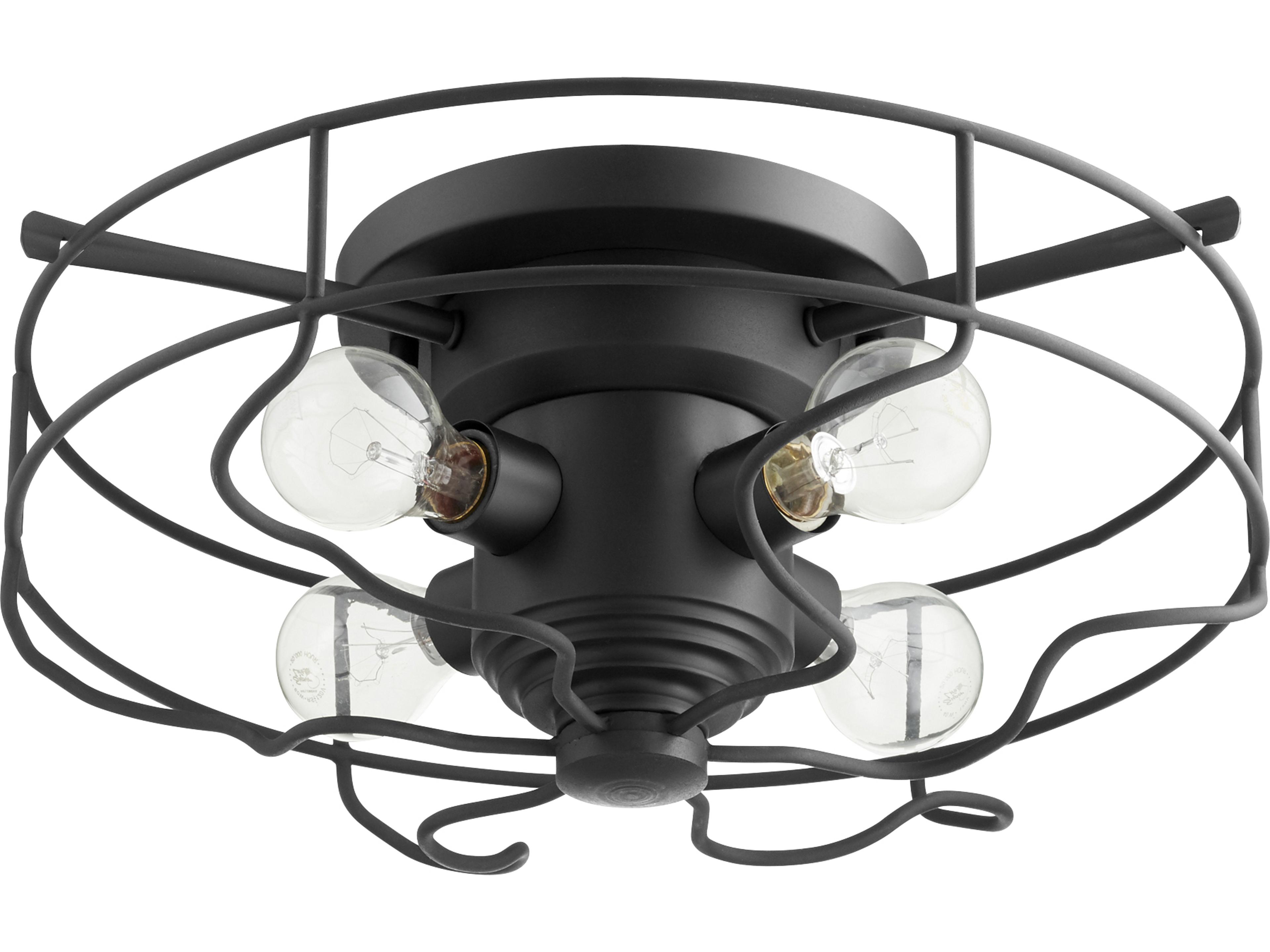 4-Light Noir Black Flush Mount