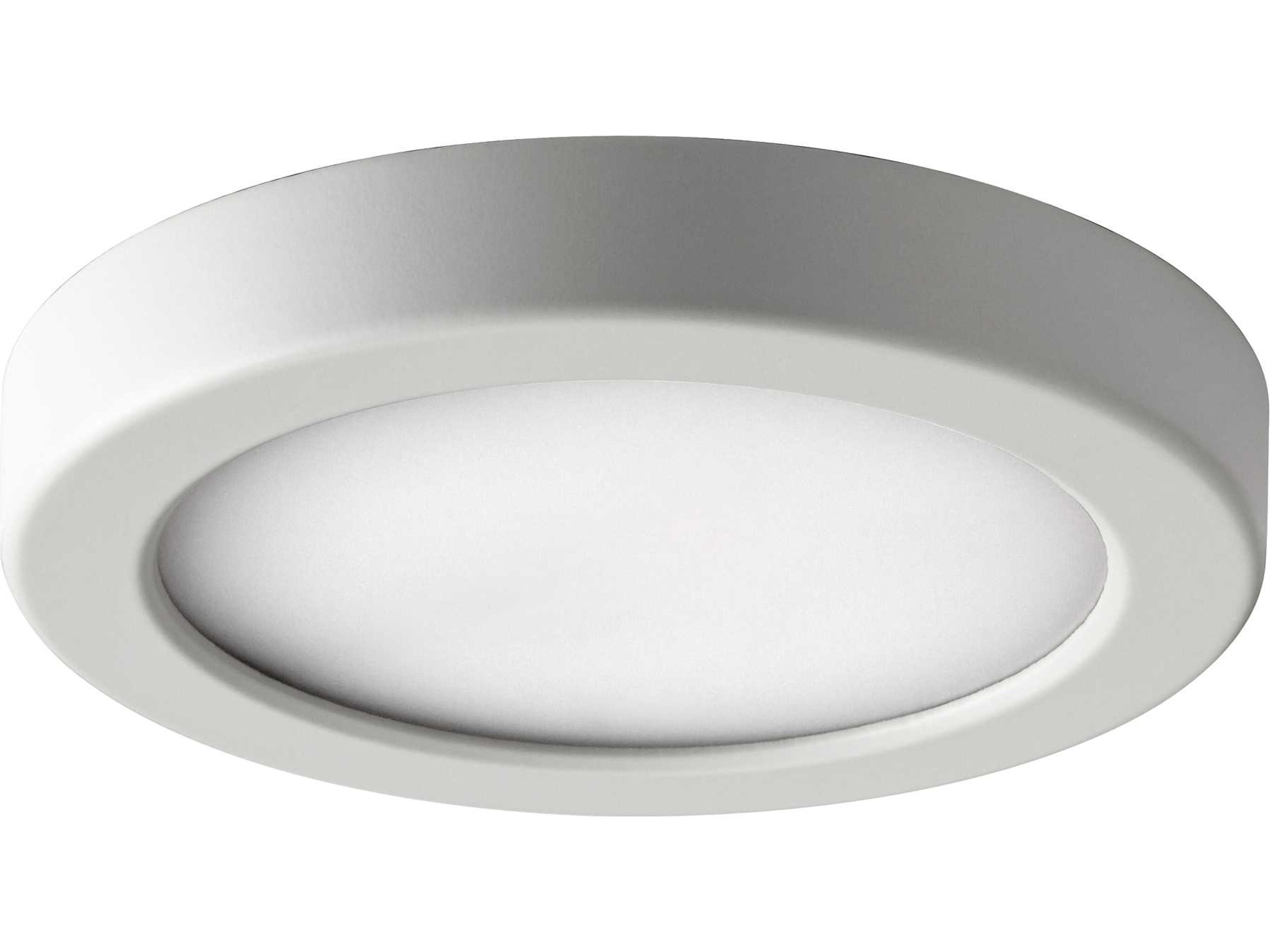 Studio White Round Flush Mount