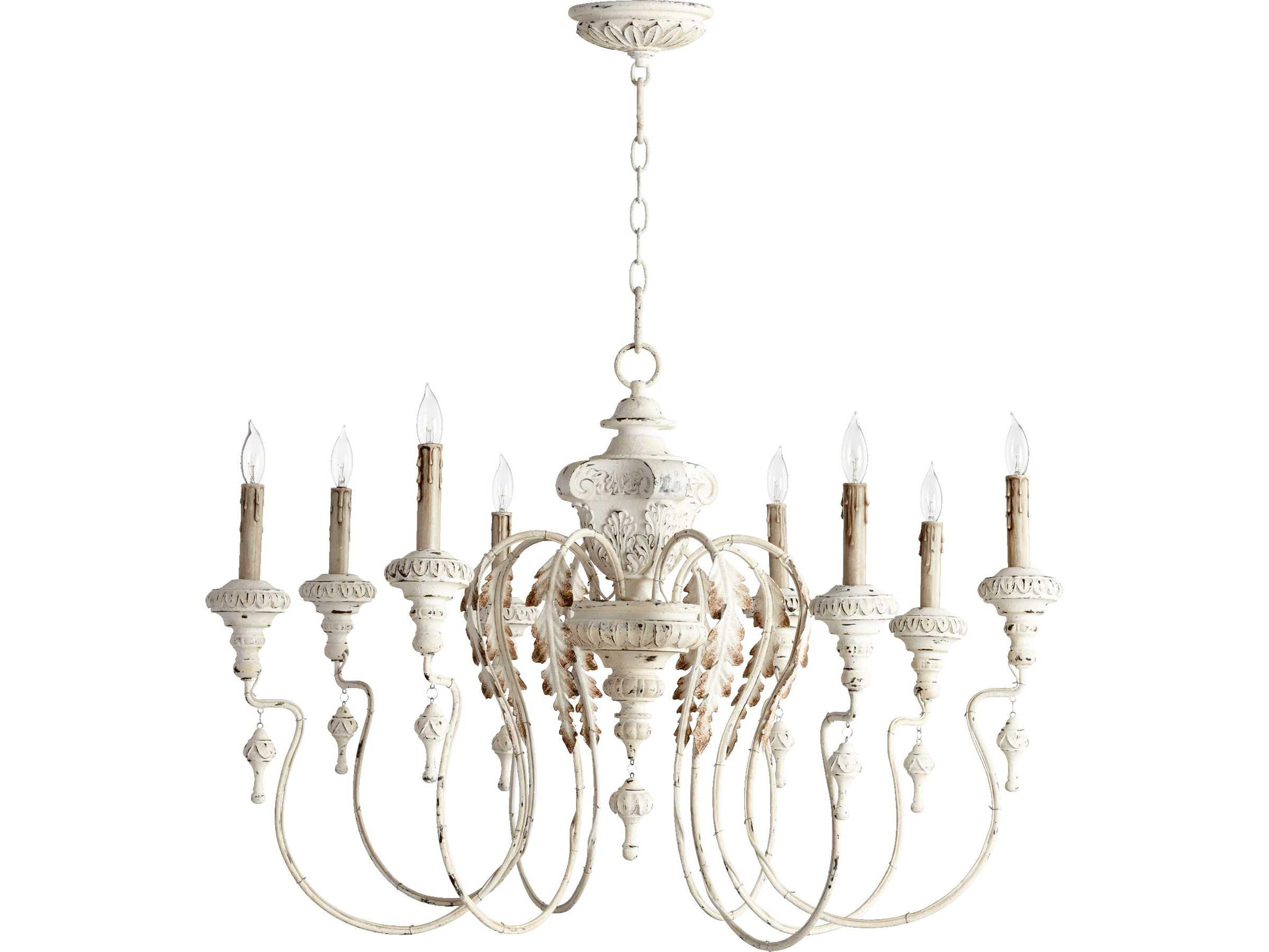 Quorum Salento 8-Light Persian White Candelabra Chandelier