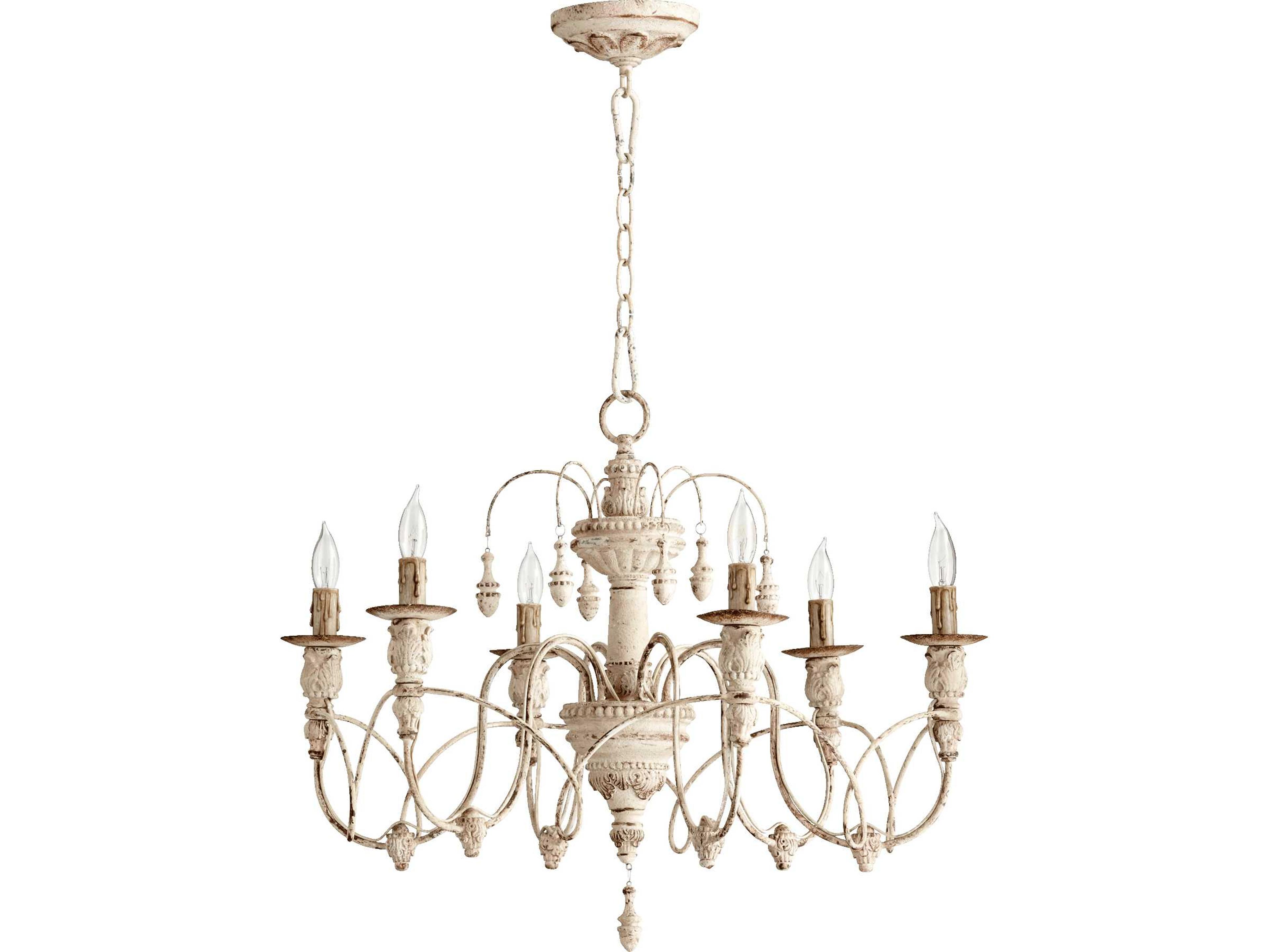 Salento 6-Light Persian White Candelabra Chandelier