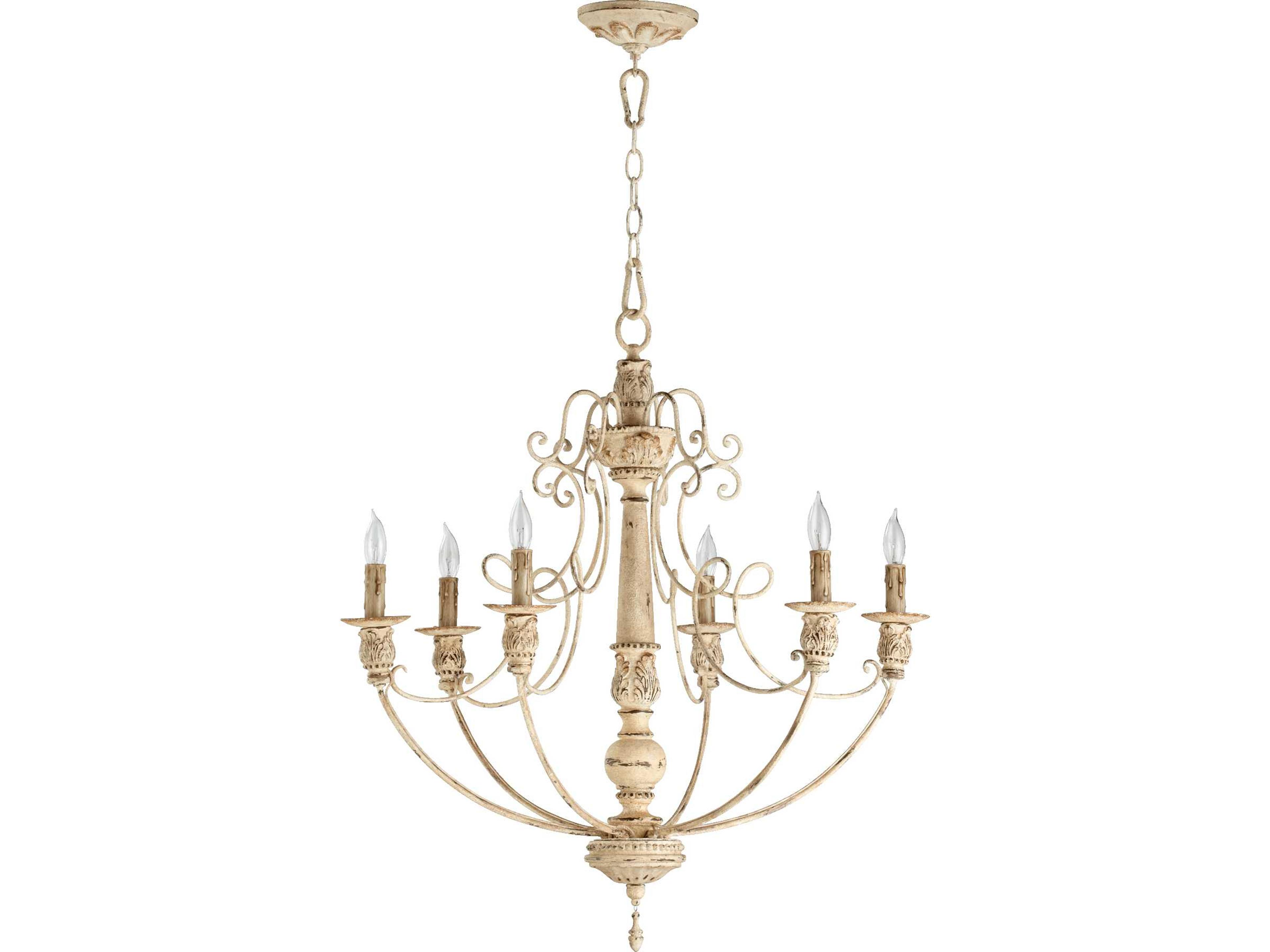 Salento 6-Light Persian White Candelabra Chandelier