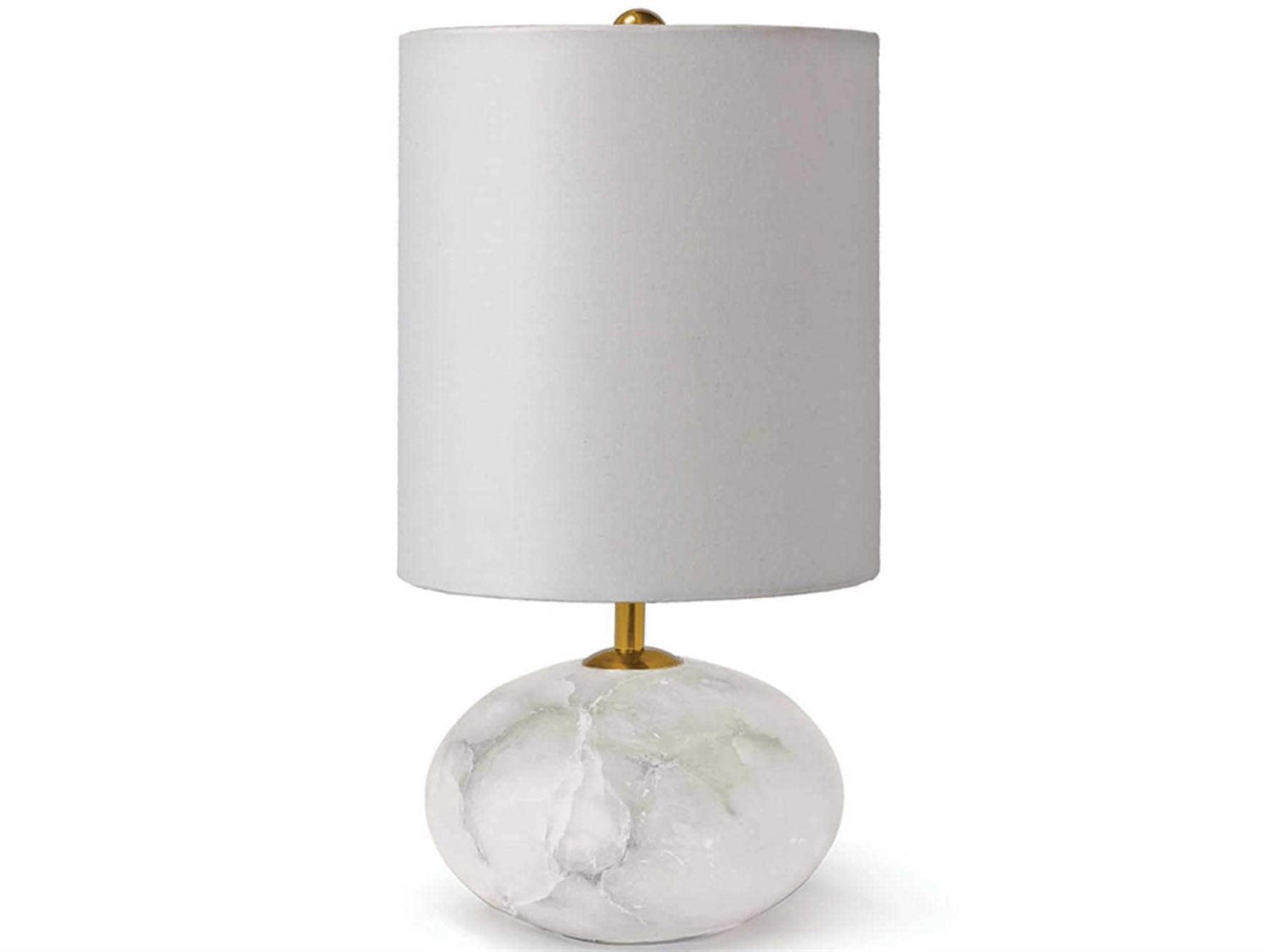 Alabaster Mini Orb Table Lamp Natural Stone