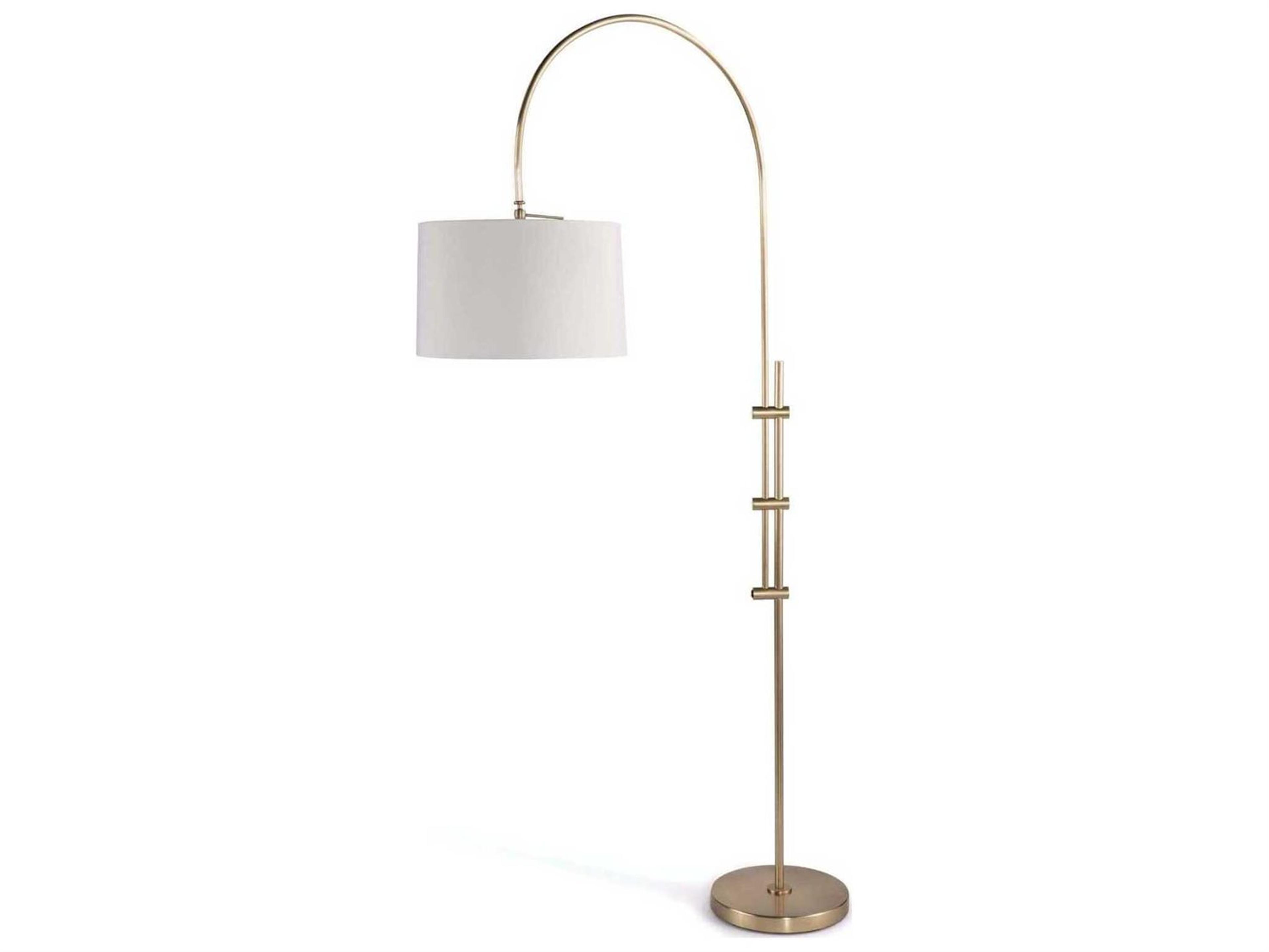 Arc Floor Lamp Natural Brass Adjustable
