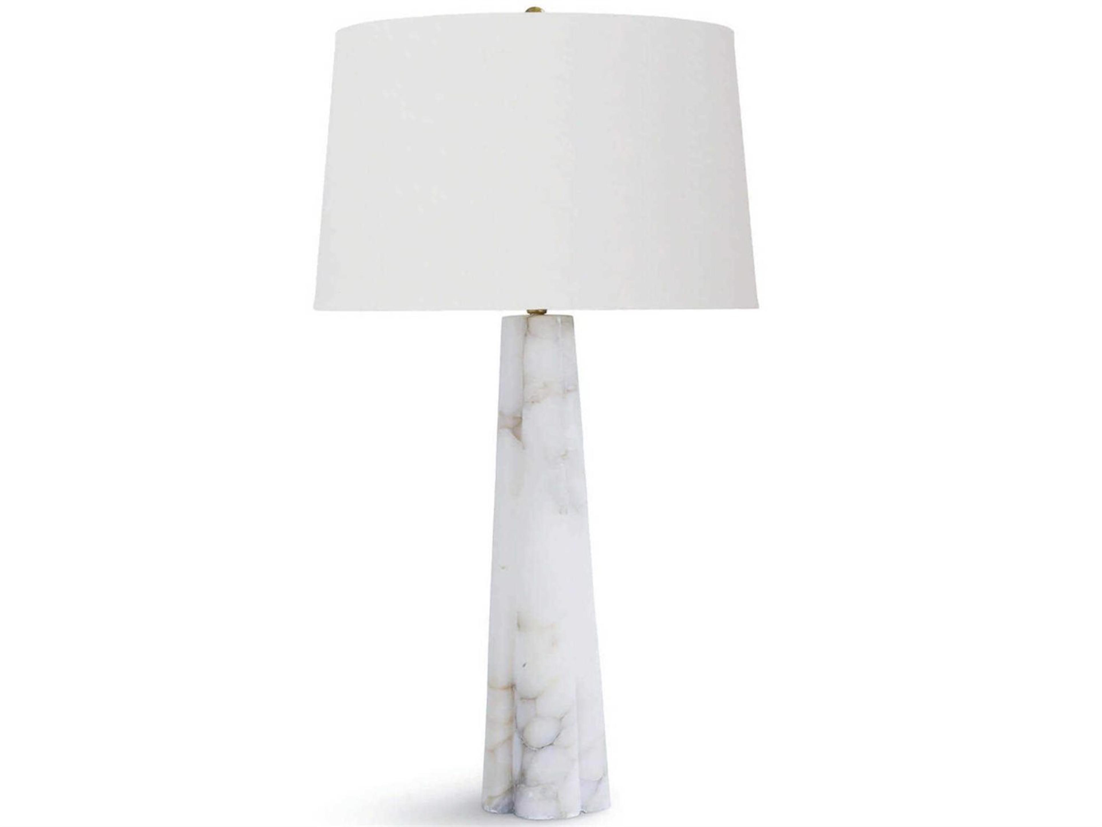 Quatrefoil Alabaster Table Lamp Natural Stone