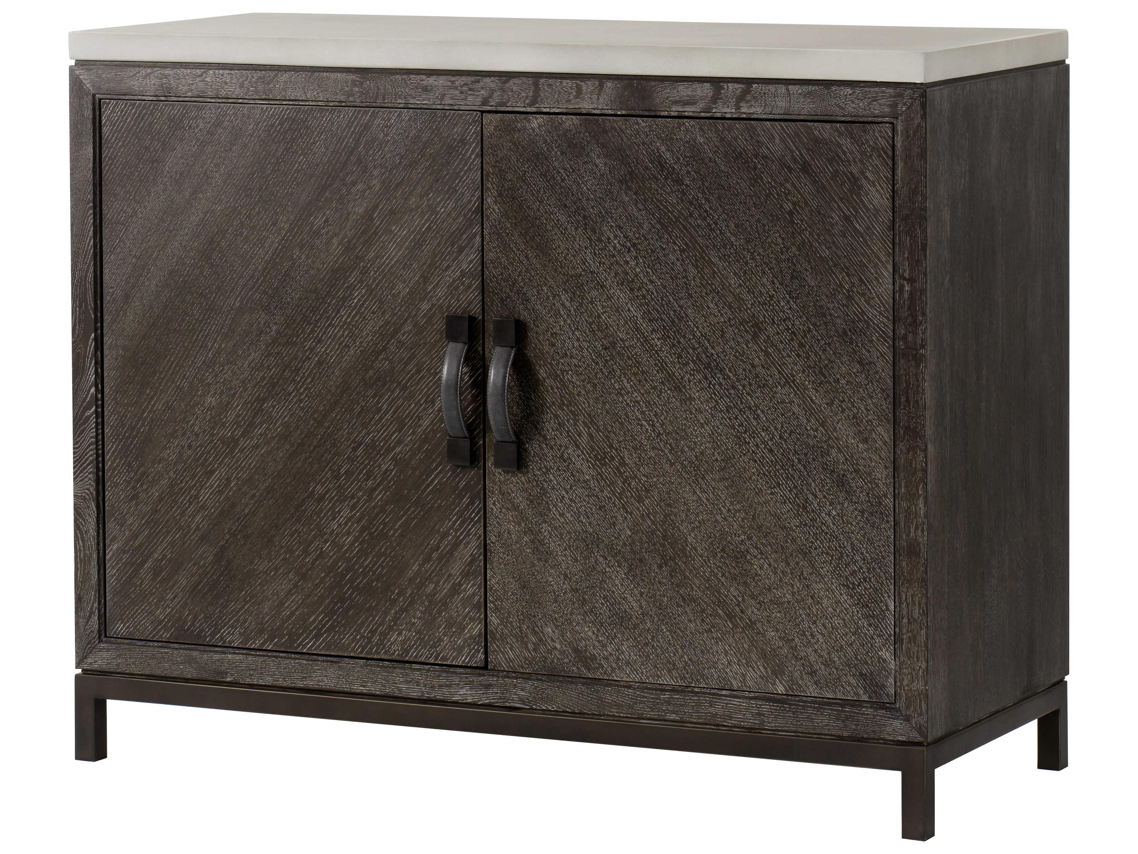 Emerson 45-Inch Oak Wood Sideboard in Brown and Ivory