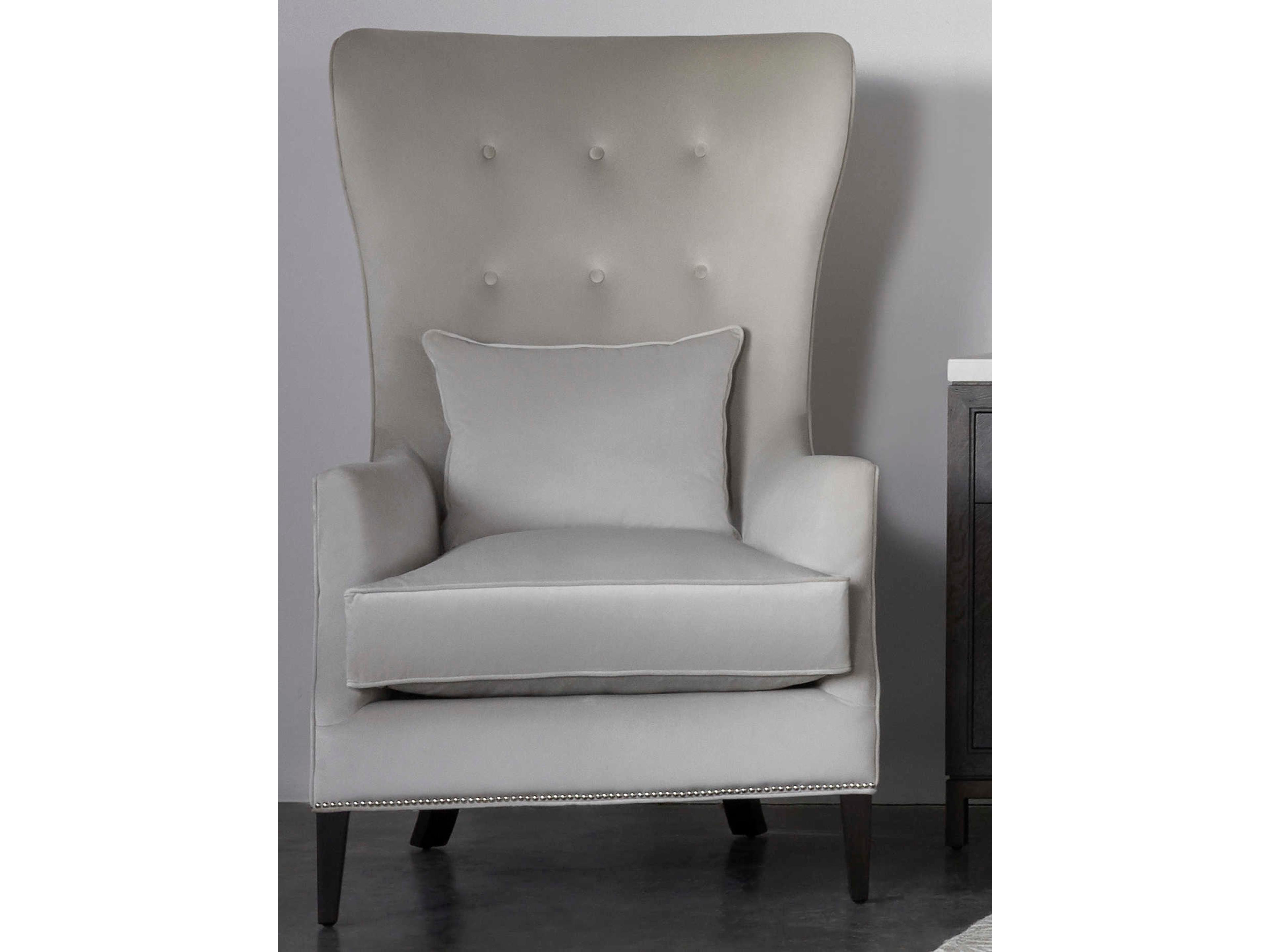Sonder Living White Fabric Accent Chair