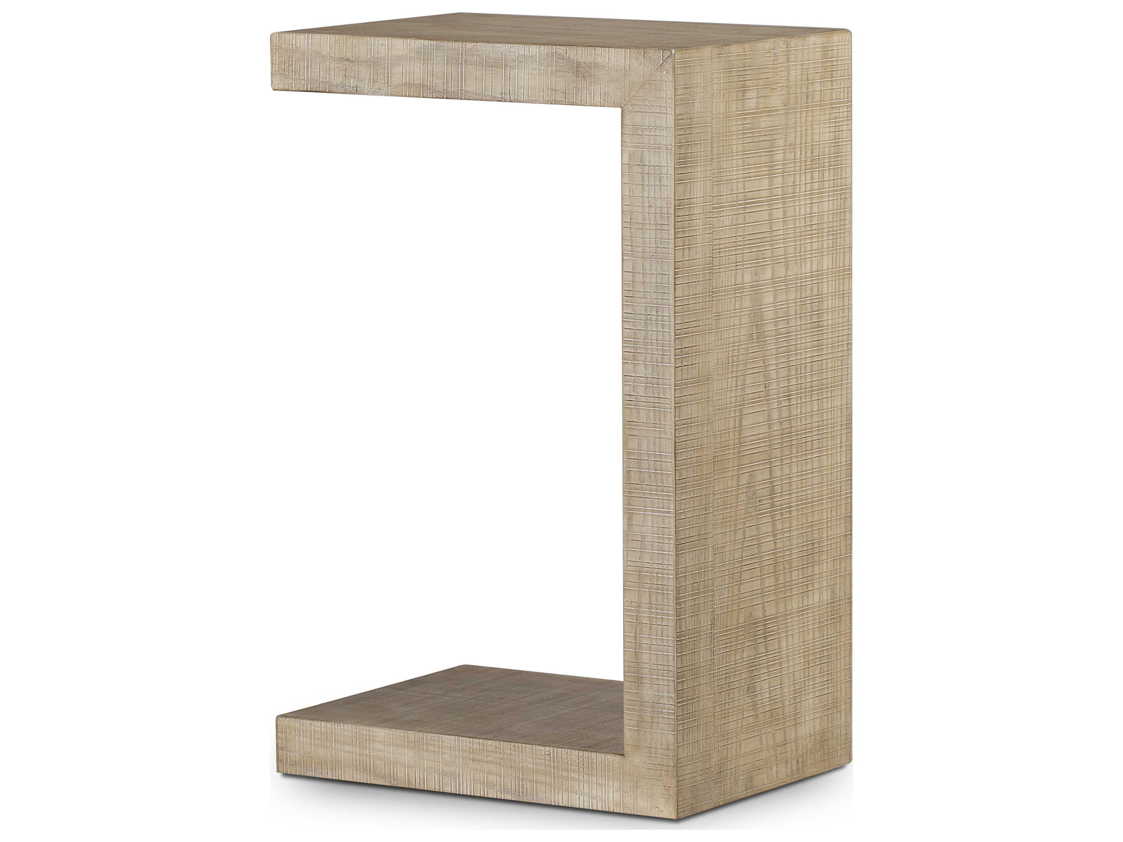 Rectangular Wood Natural End Table