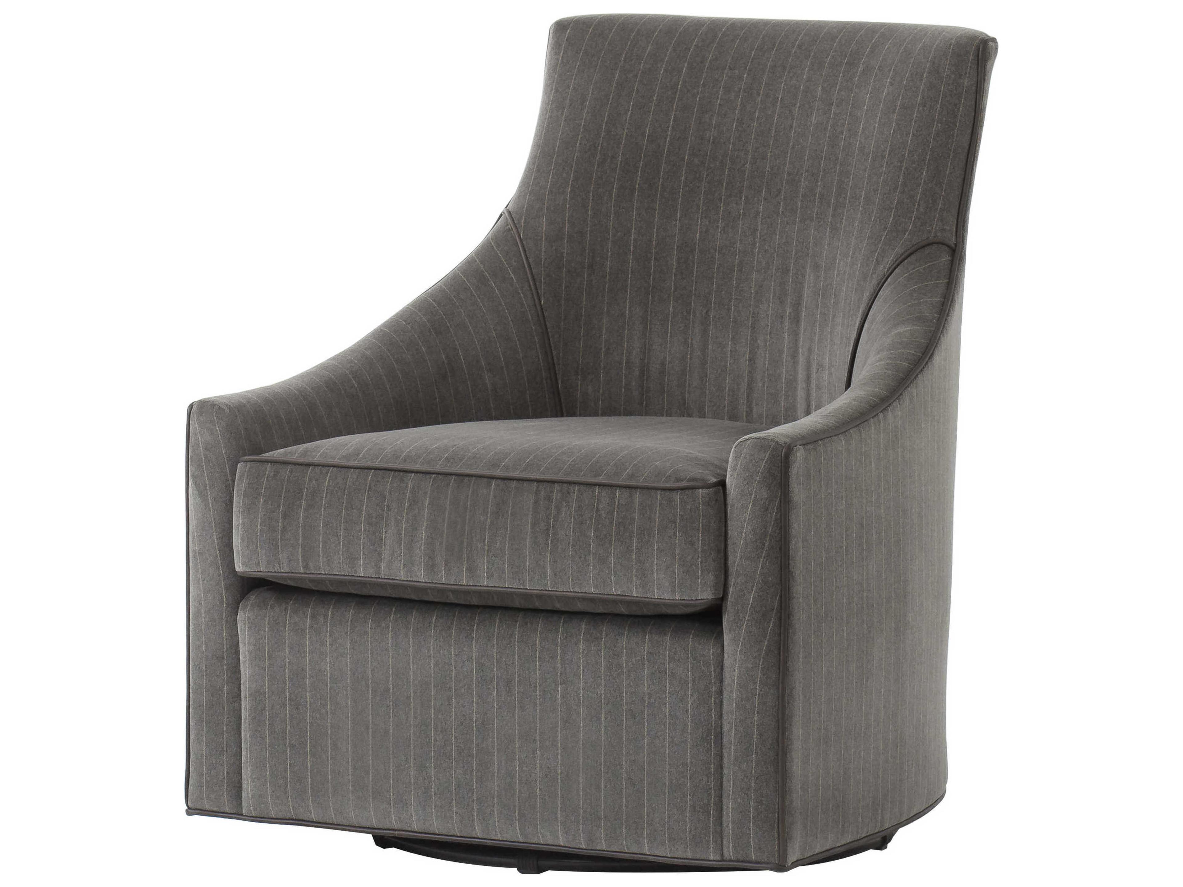 Fraser Swivel Gray Fabric Accent Chair