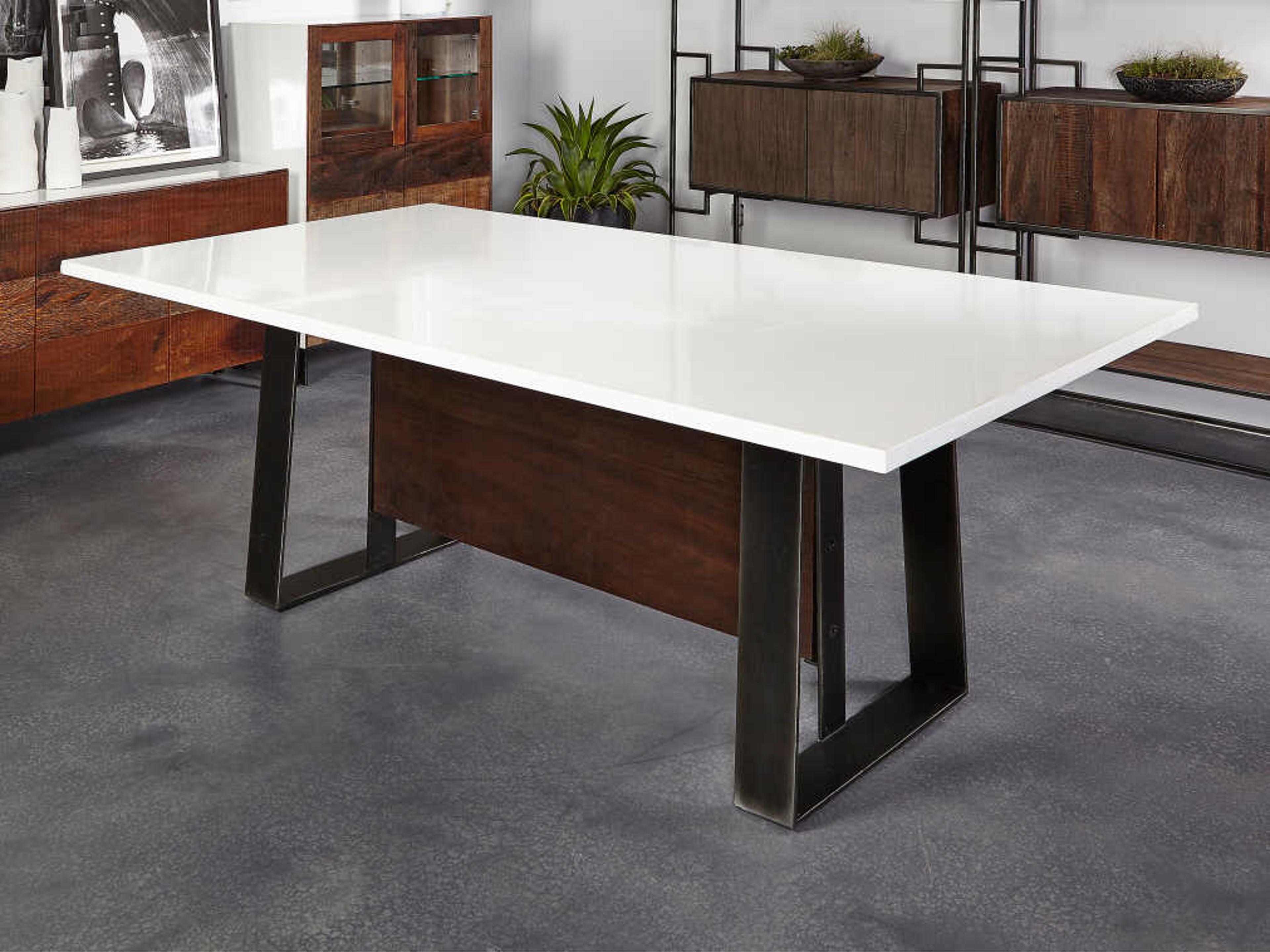 Sonder Living Jordan Rectangular Wood White Dining Table