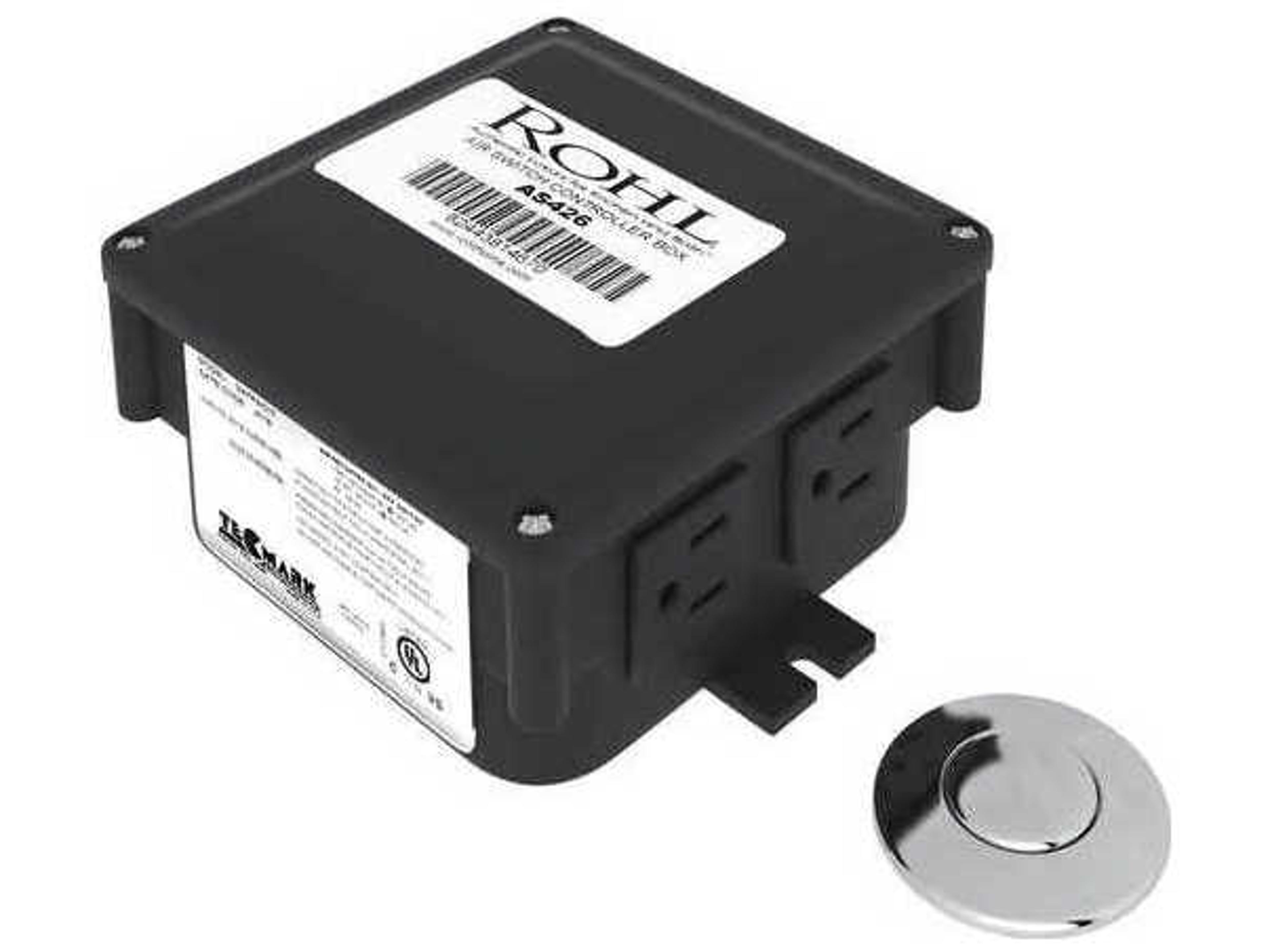 Polished Chrome Air Activated Switch Button with Control Box For Waste Disposal