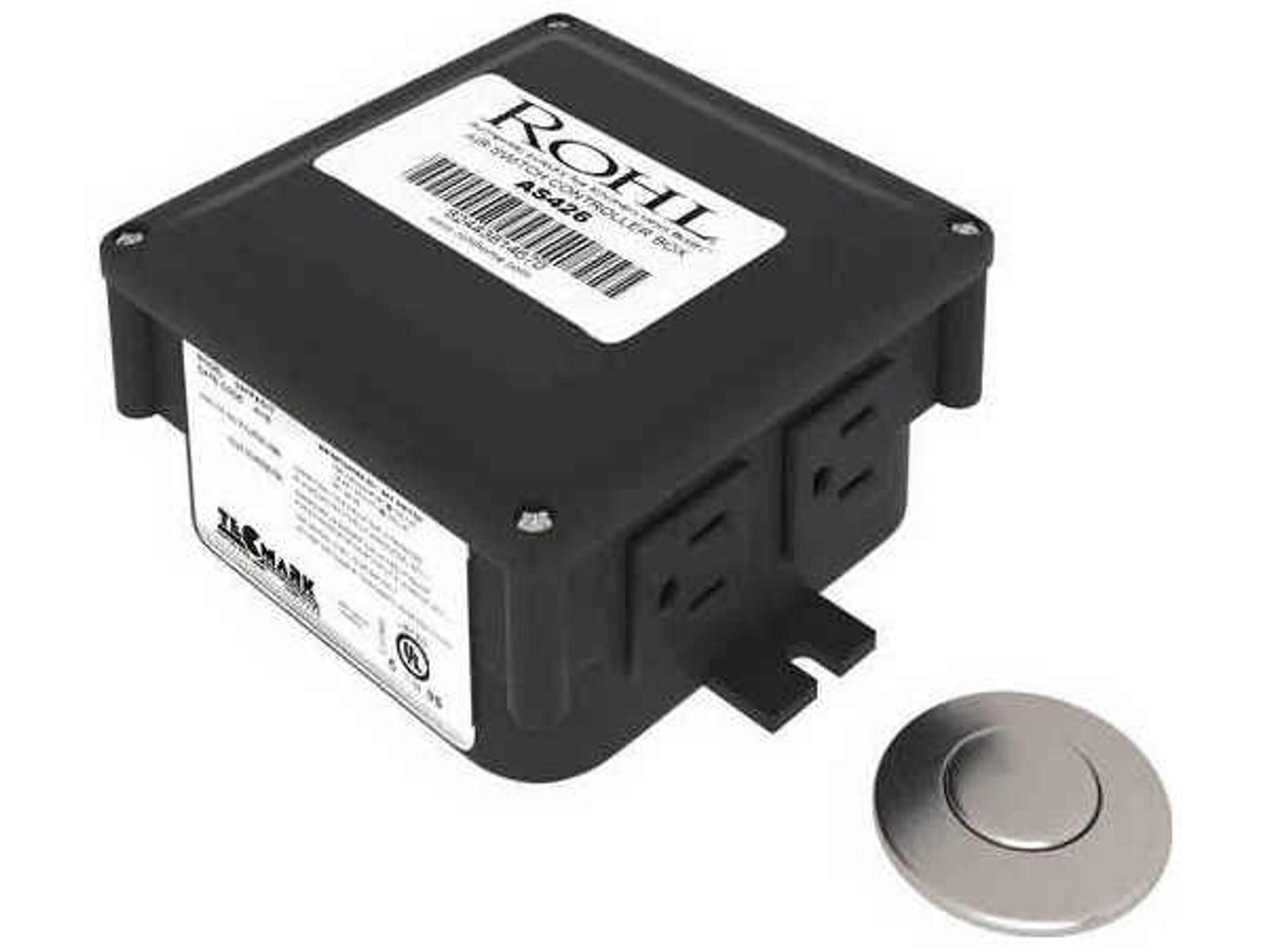 Satin Nickel Air Activated Switch Button With Control Box For Waste Disposal