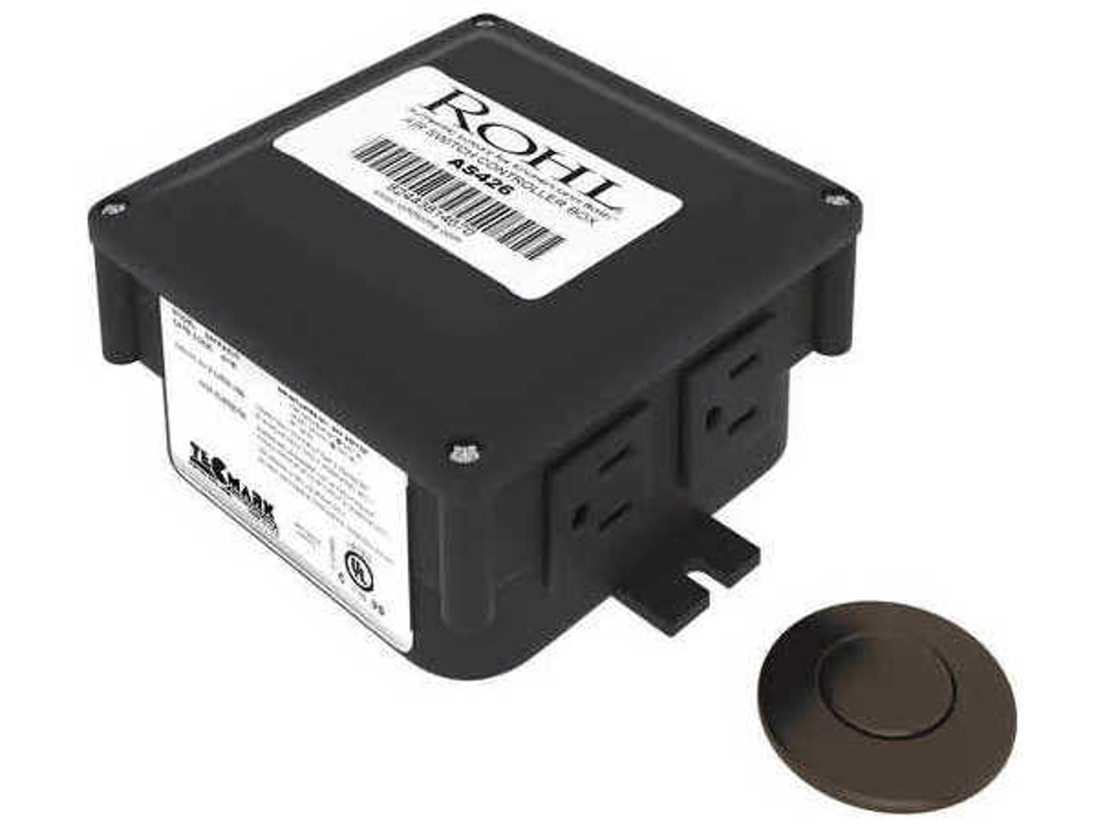 Tuscan Brass Air Activated Switch Button With Control Box For Waste Disposal