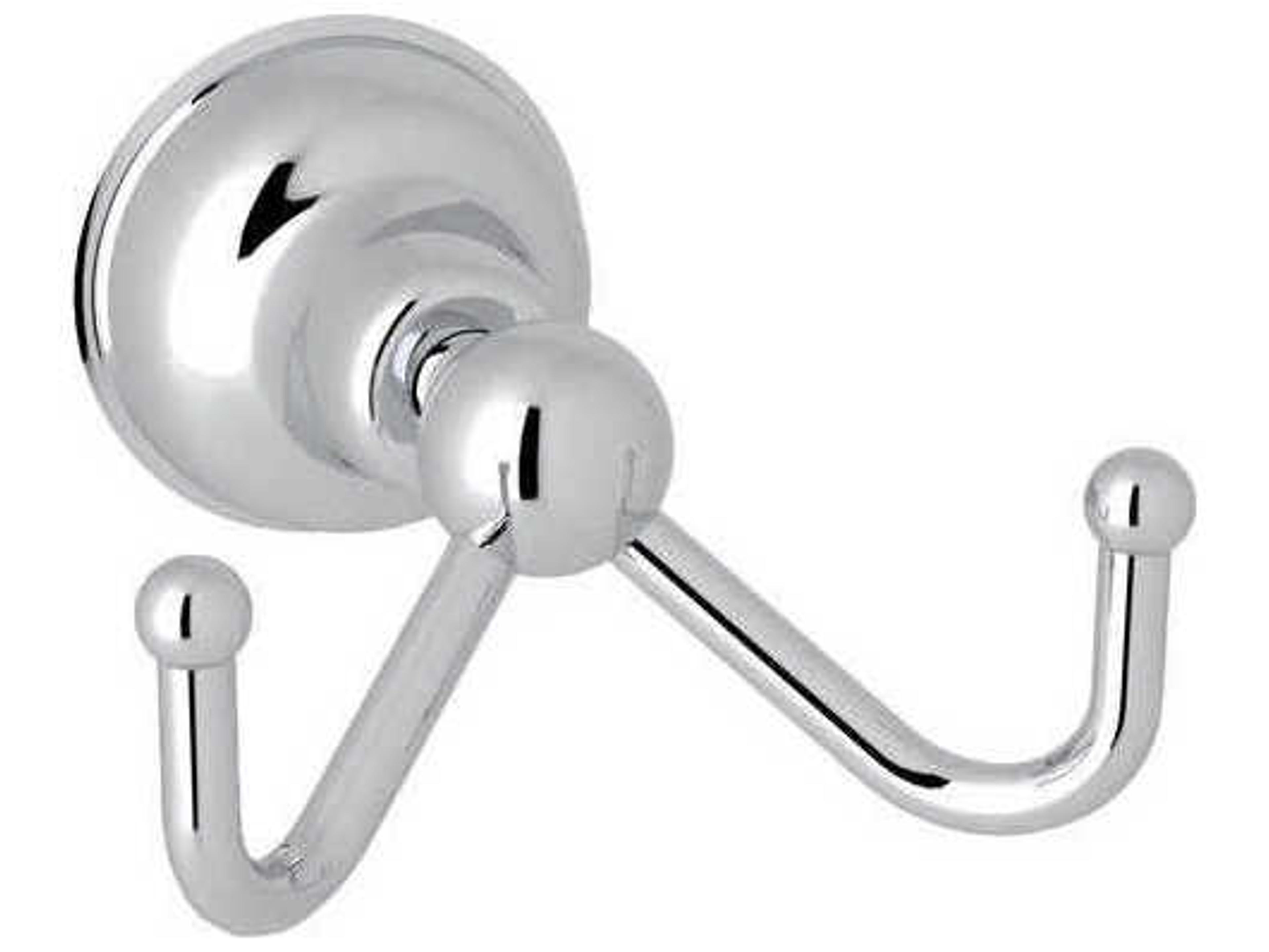 Arcana Polished Chrome Wall Mount Double Robe Hook