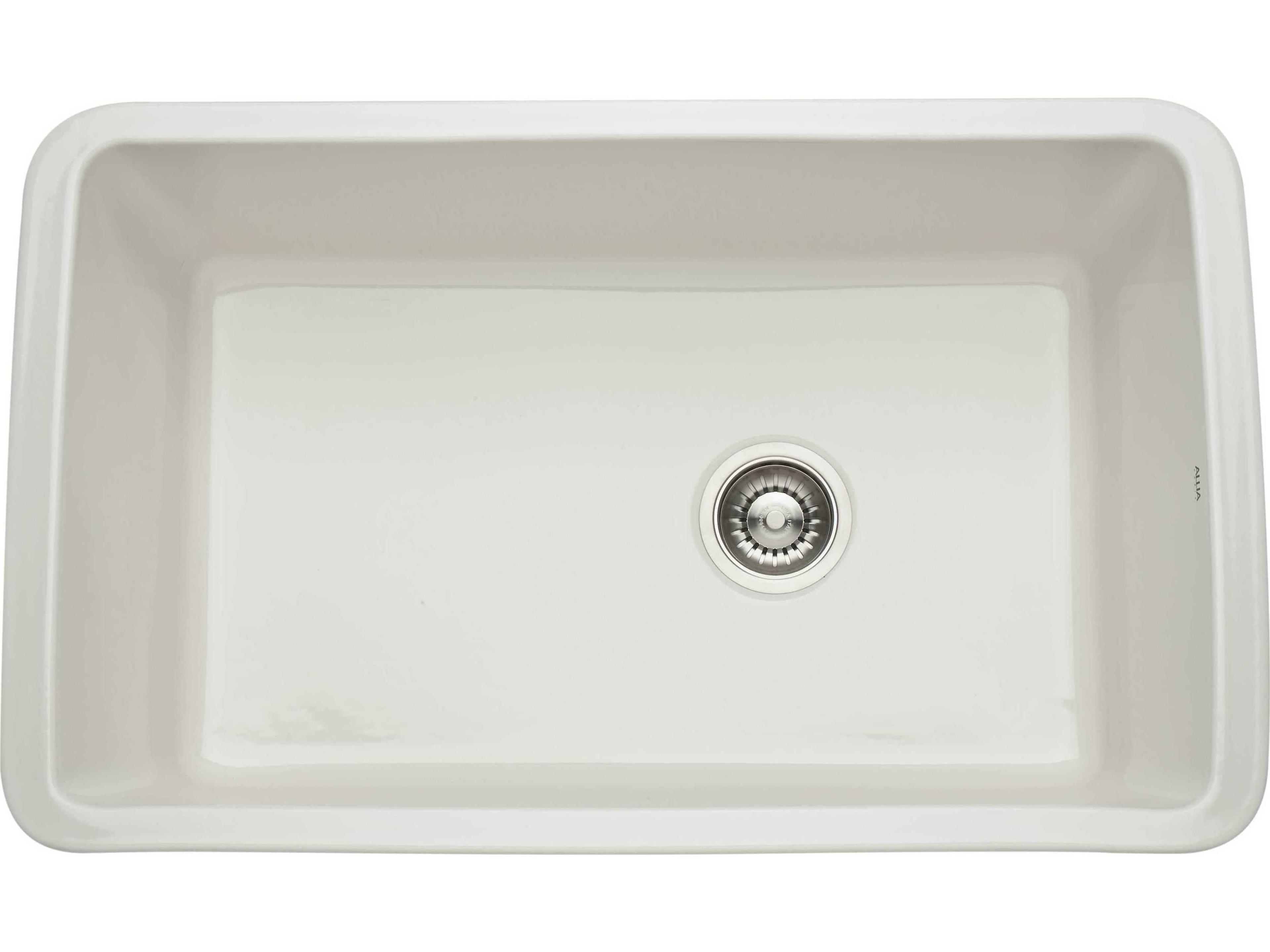 Fireclay Pergame 32" Rectangular Single Bowl Undermount Kitchen Sink