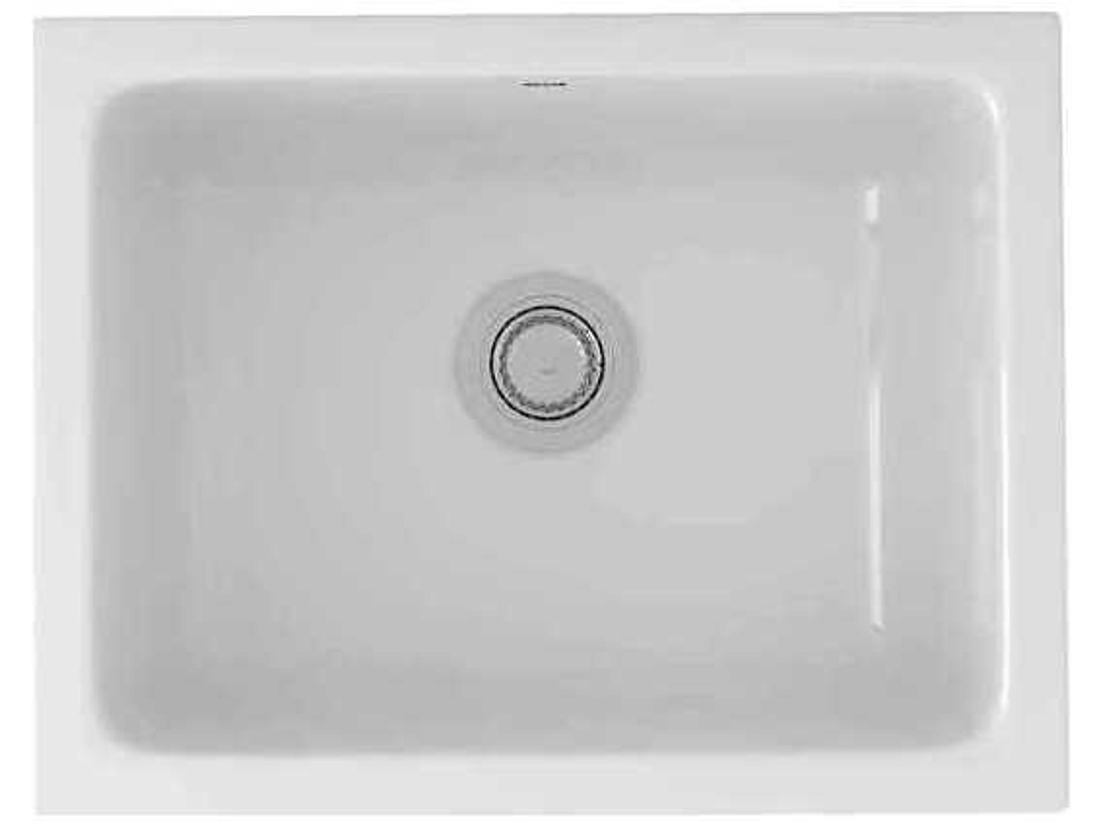 Fireclay White 24" Rectangular Single Bowl Undermount Kitchen Sink