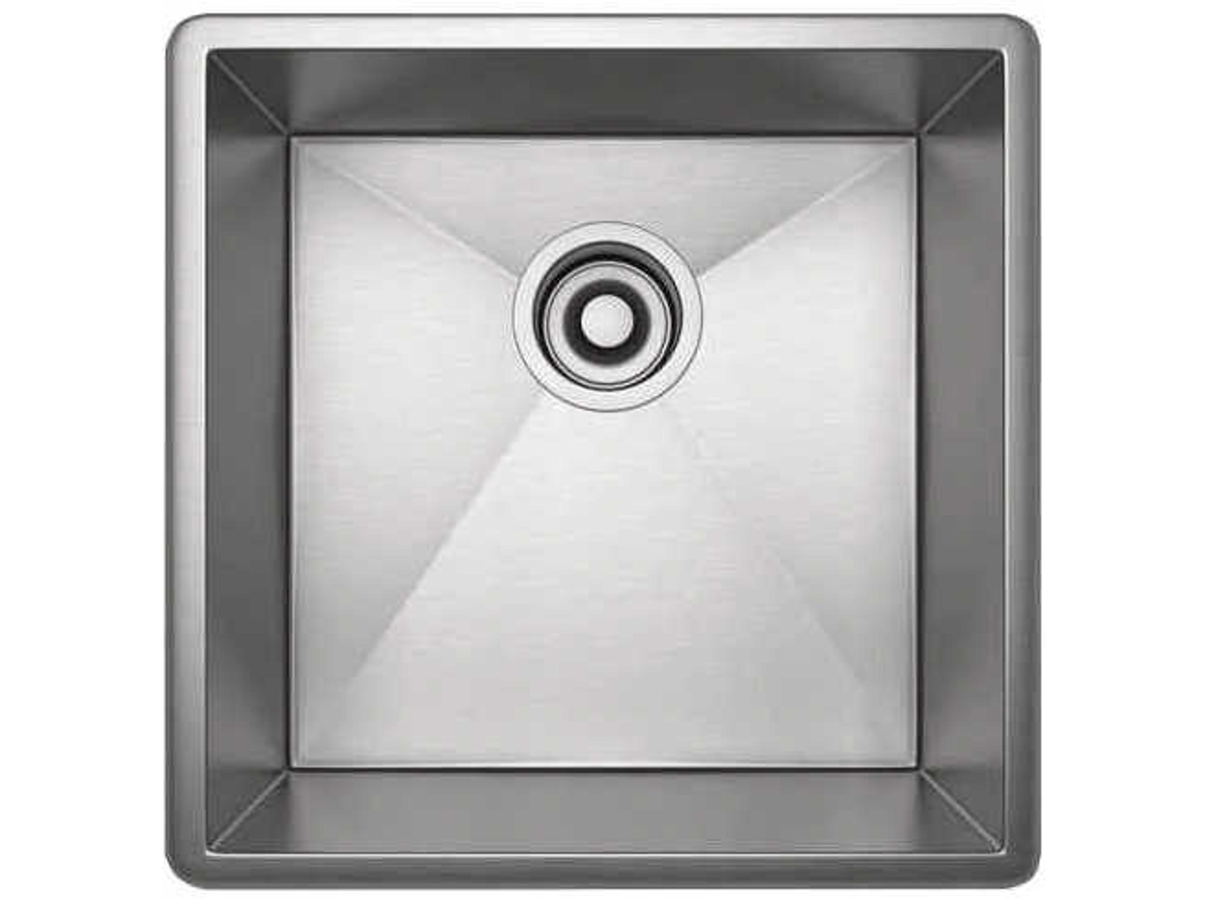 Forze Brushed Stainless Steel 15" Single Bowl Kitchen Or Bar/Food Prep Sink