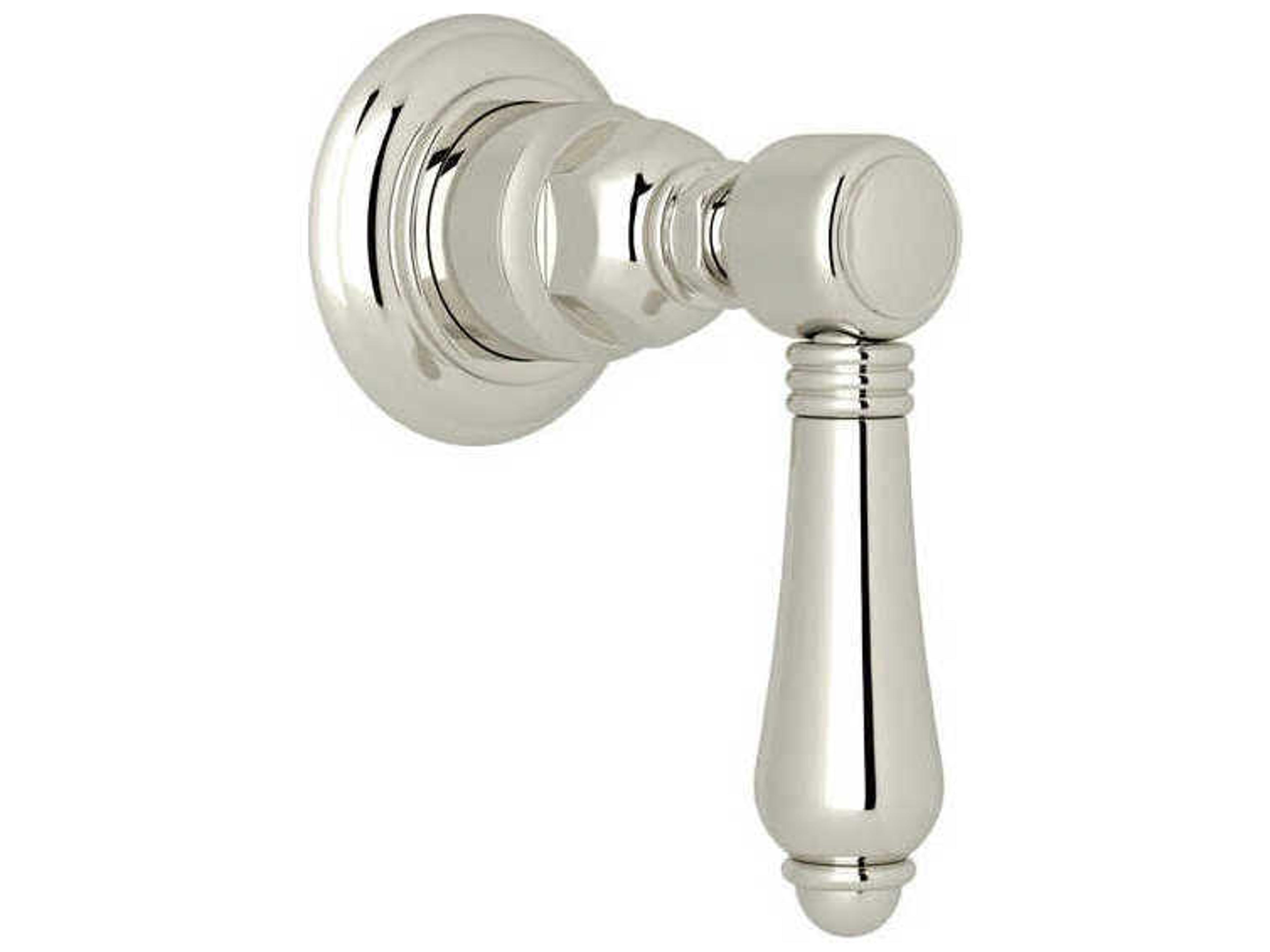 Polished Nickel Trim For Volume Control And 4-Port Dedicated Diverter with Lever Handle