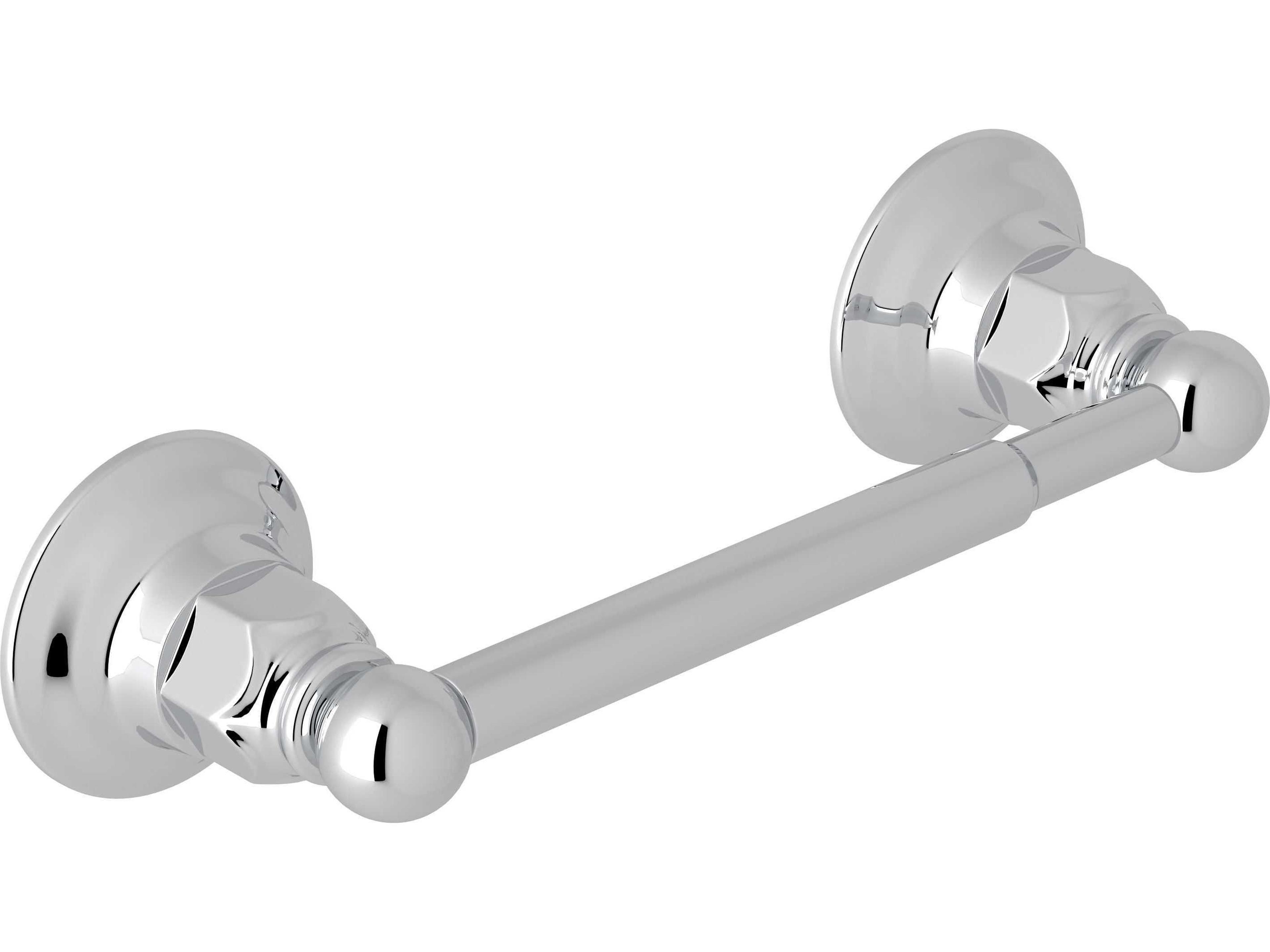 Polished Chrome Wall Mount Single Spring Loaded Toilet Paper Holder
