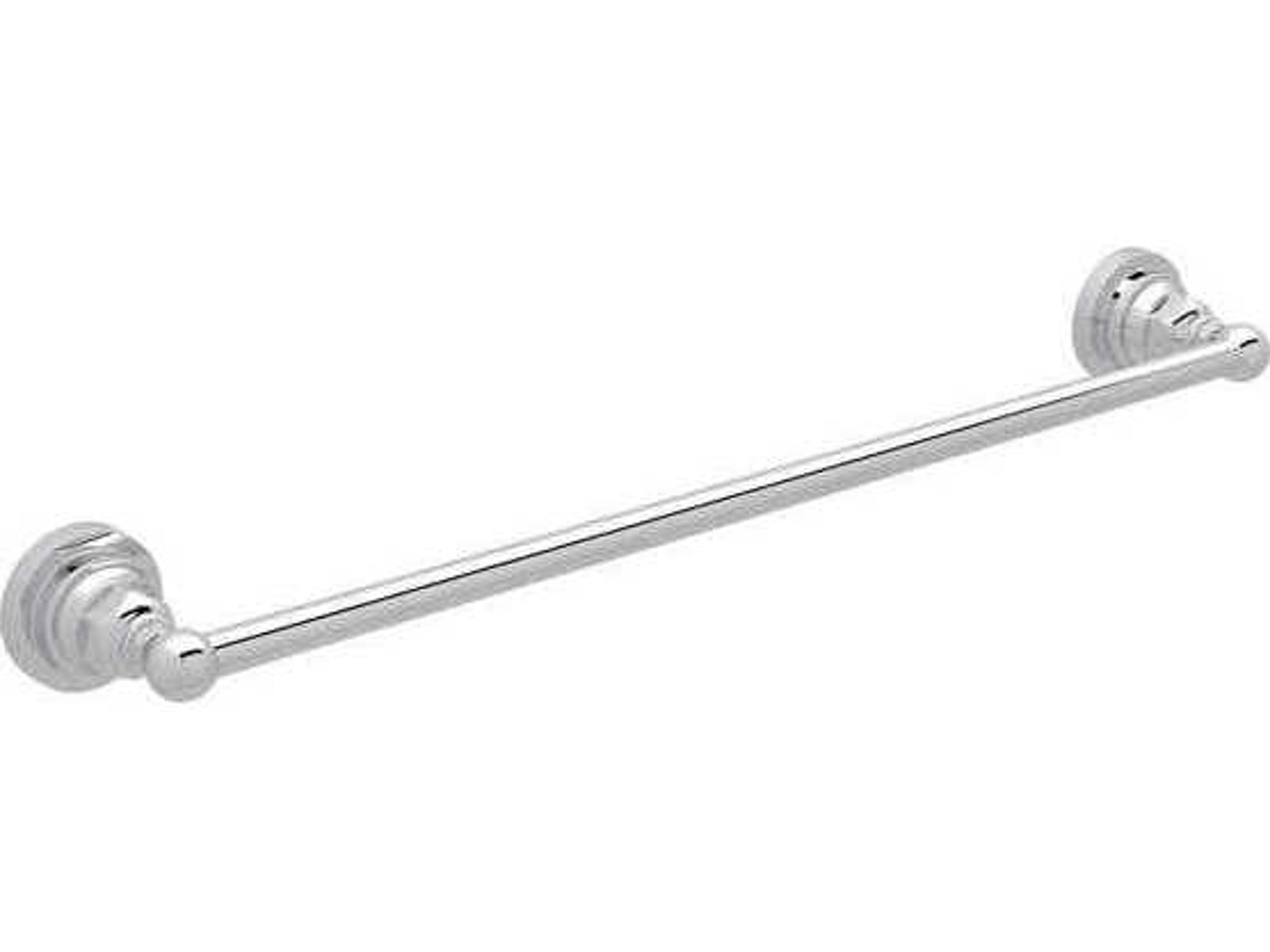 Polished Chrome 24" Wall Mount Single Towel Bar