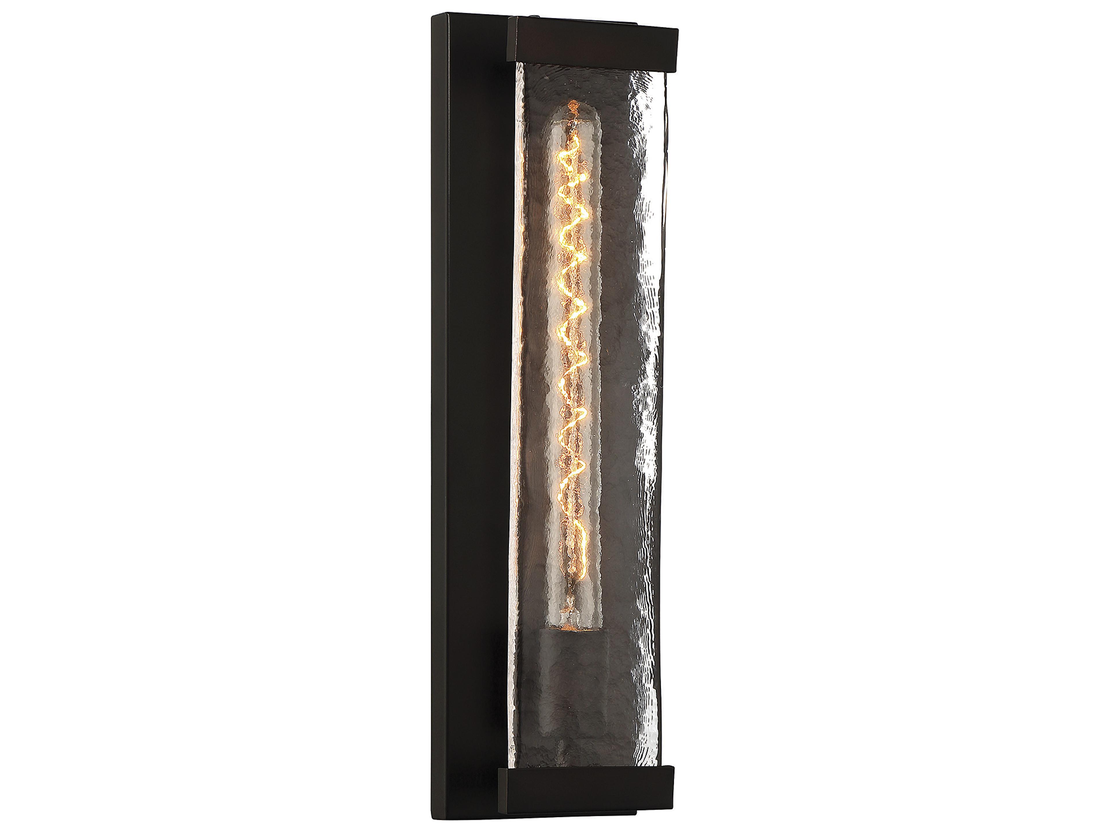 Alberta 1-Light English Bronze Glass Wall Sconce