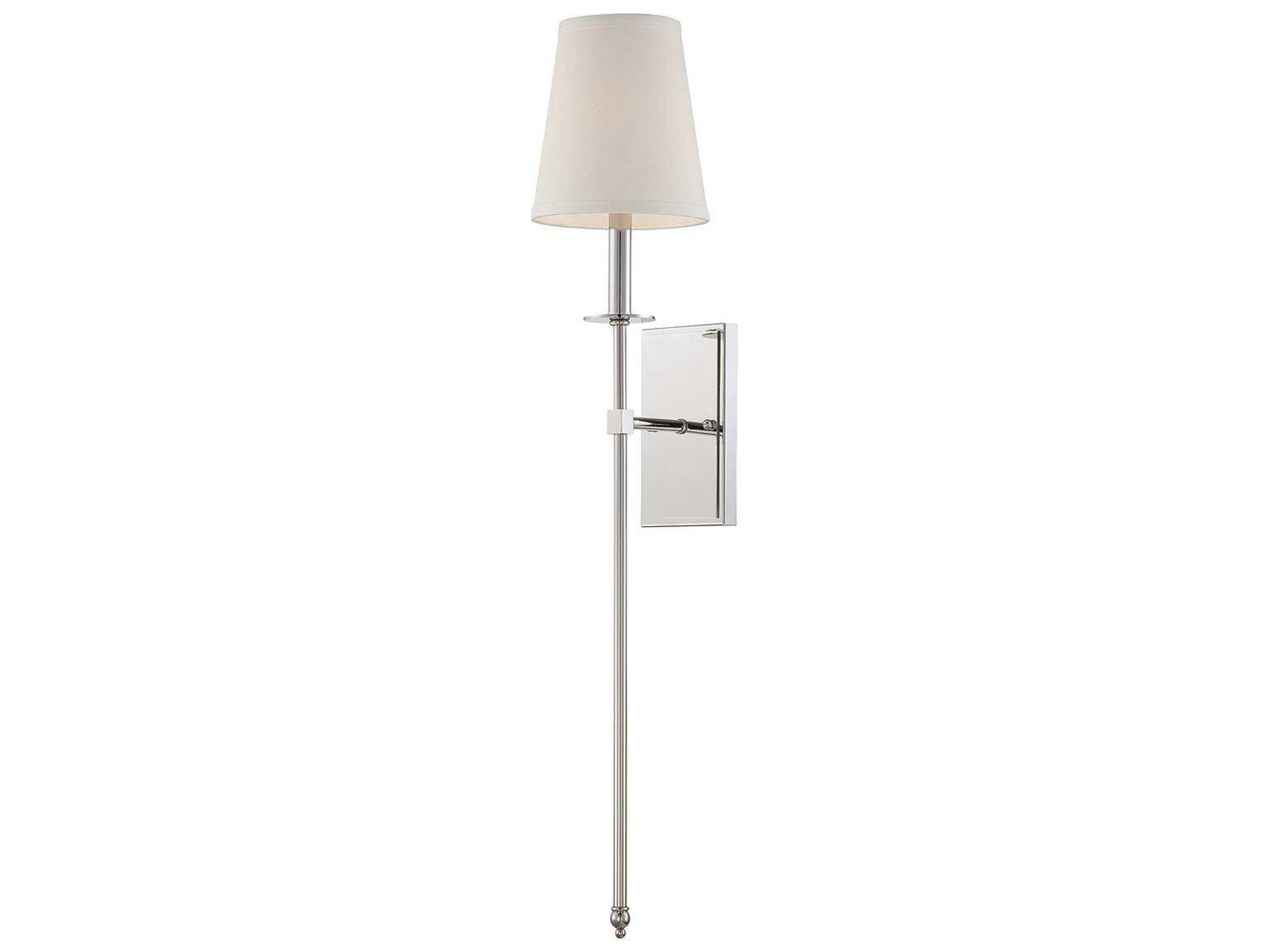 Monroe 1-Light Polished Nickel Wall Sconce