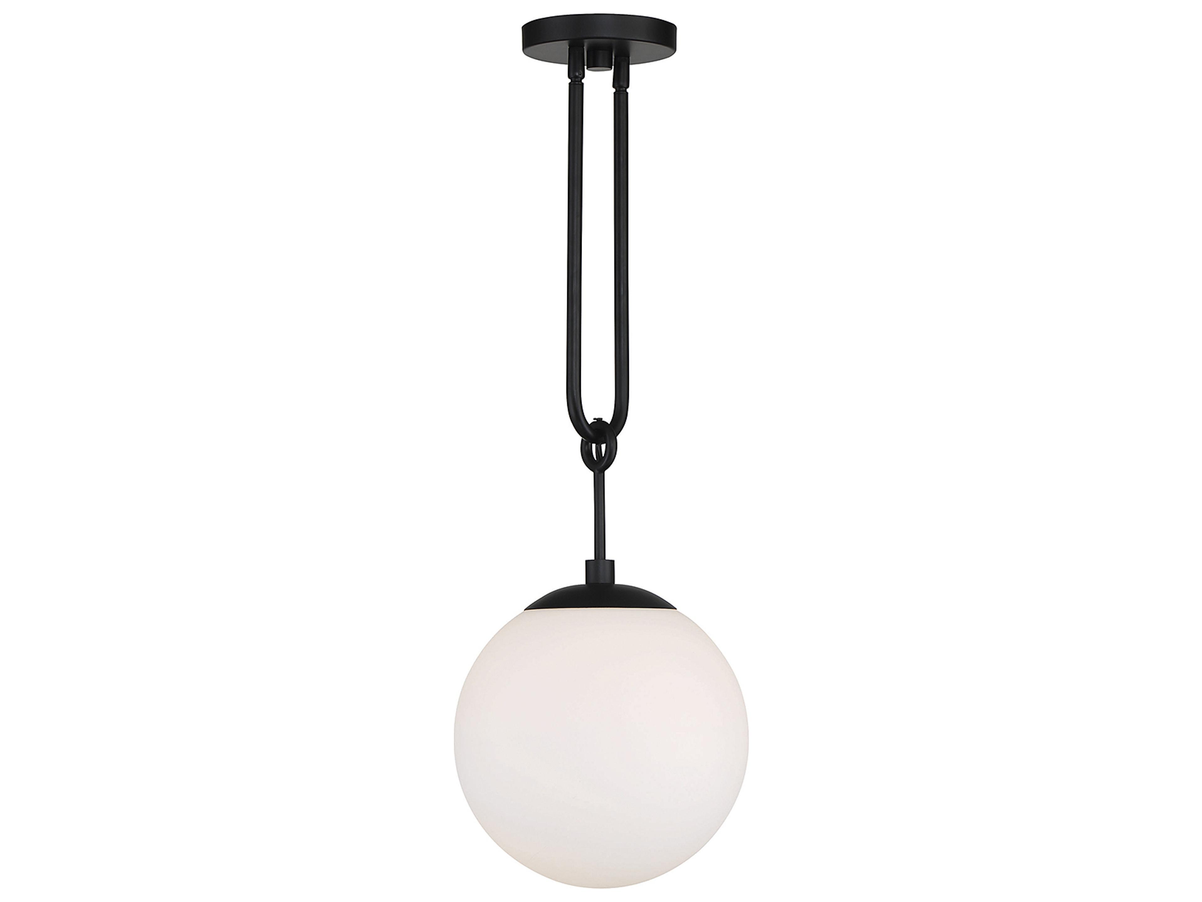 Becker 1-Light Matte Black Glass Globe Mini Pendant