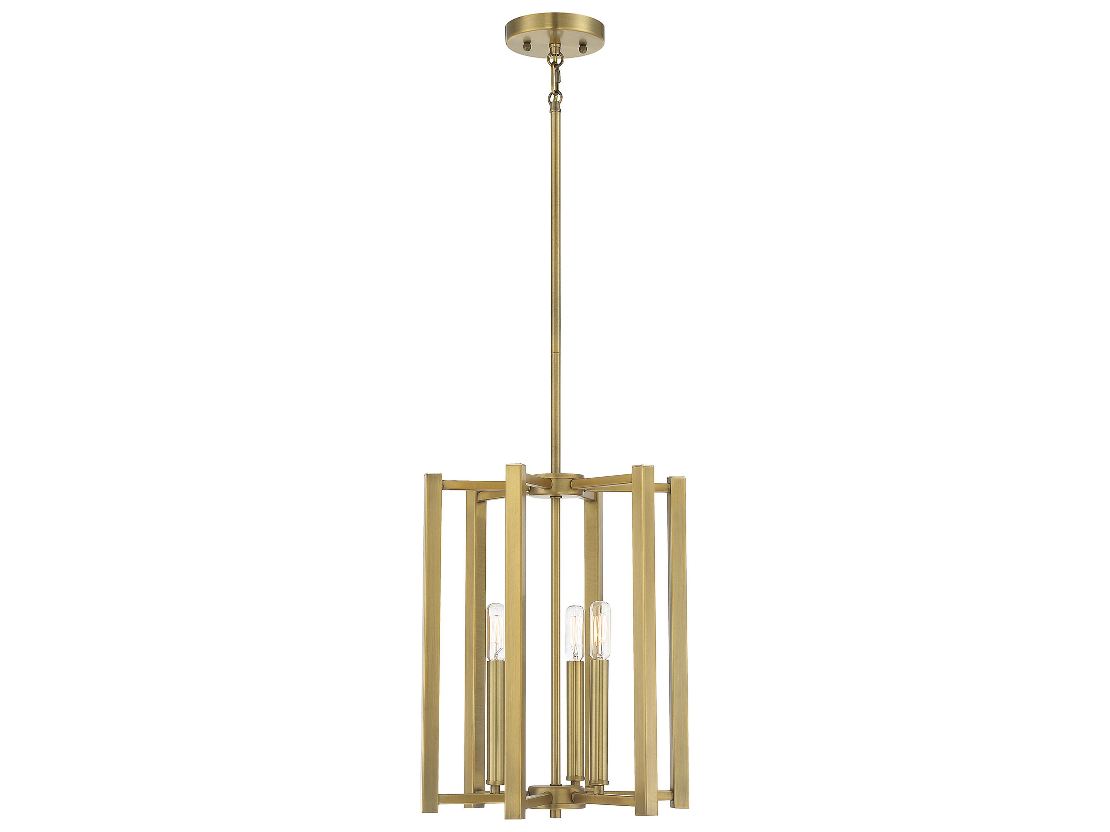 Benson 3-Light Warm Brass Mini Pendant