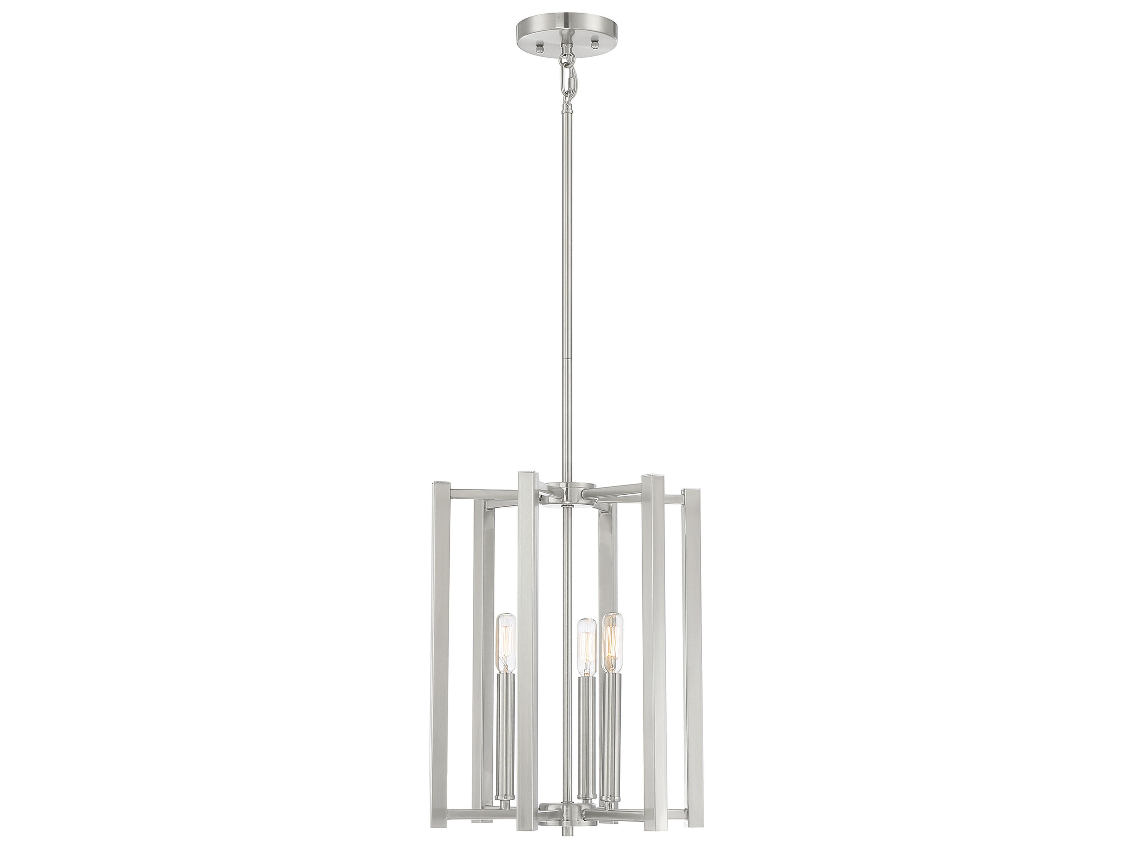 Benson 3-Light Satin Nickel Mini Pendant