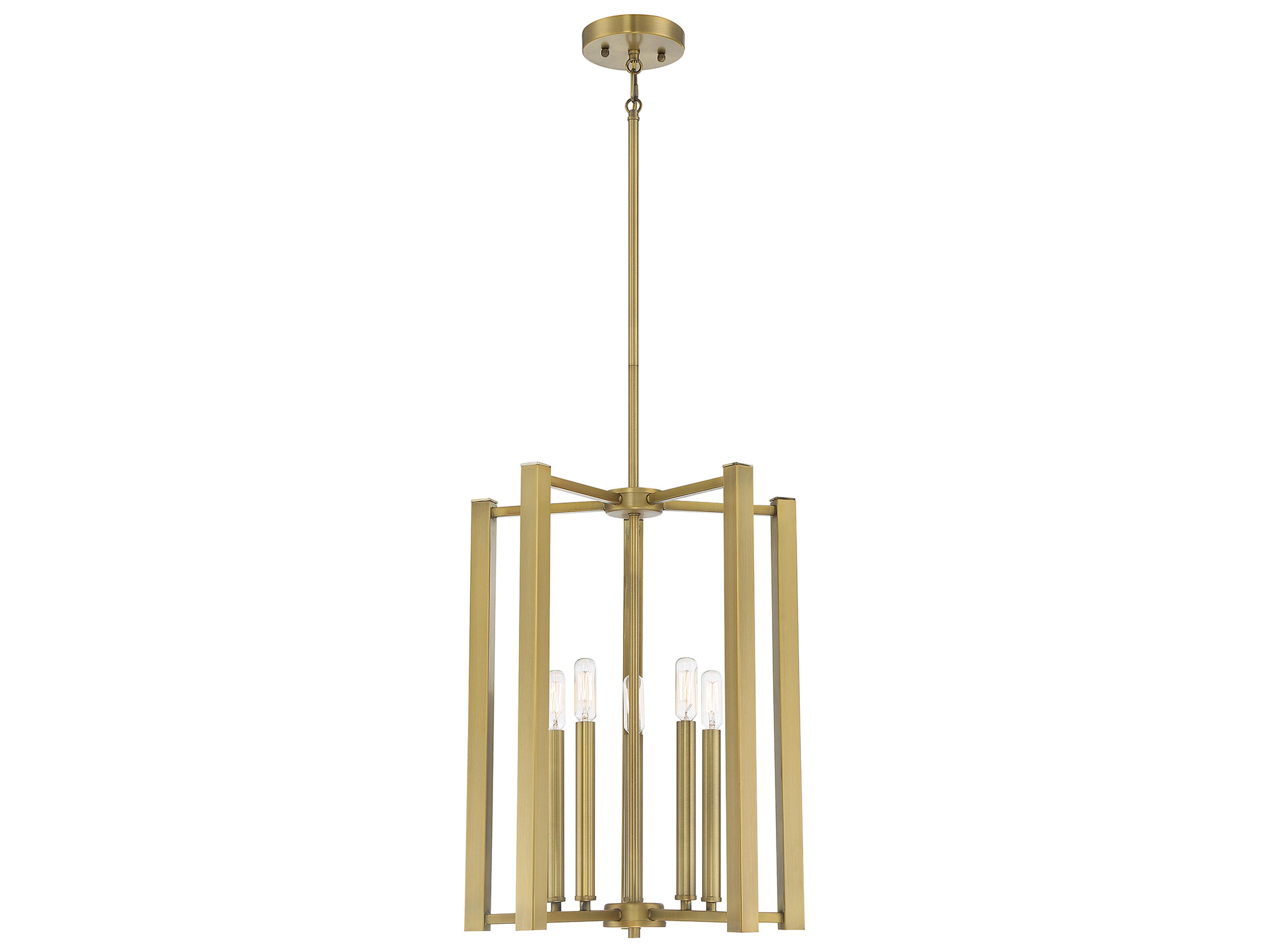 Benson 5-Light Warm Brass Pendant