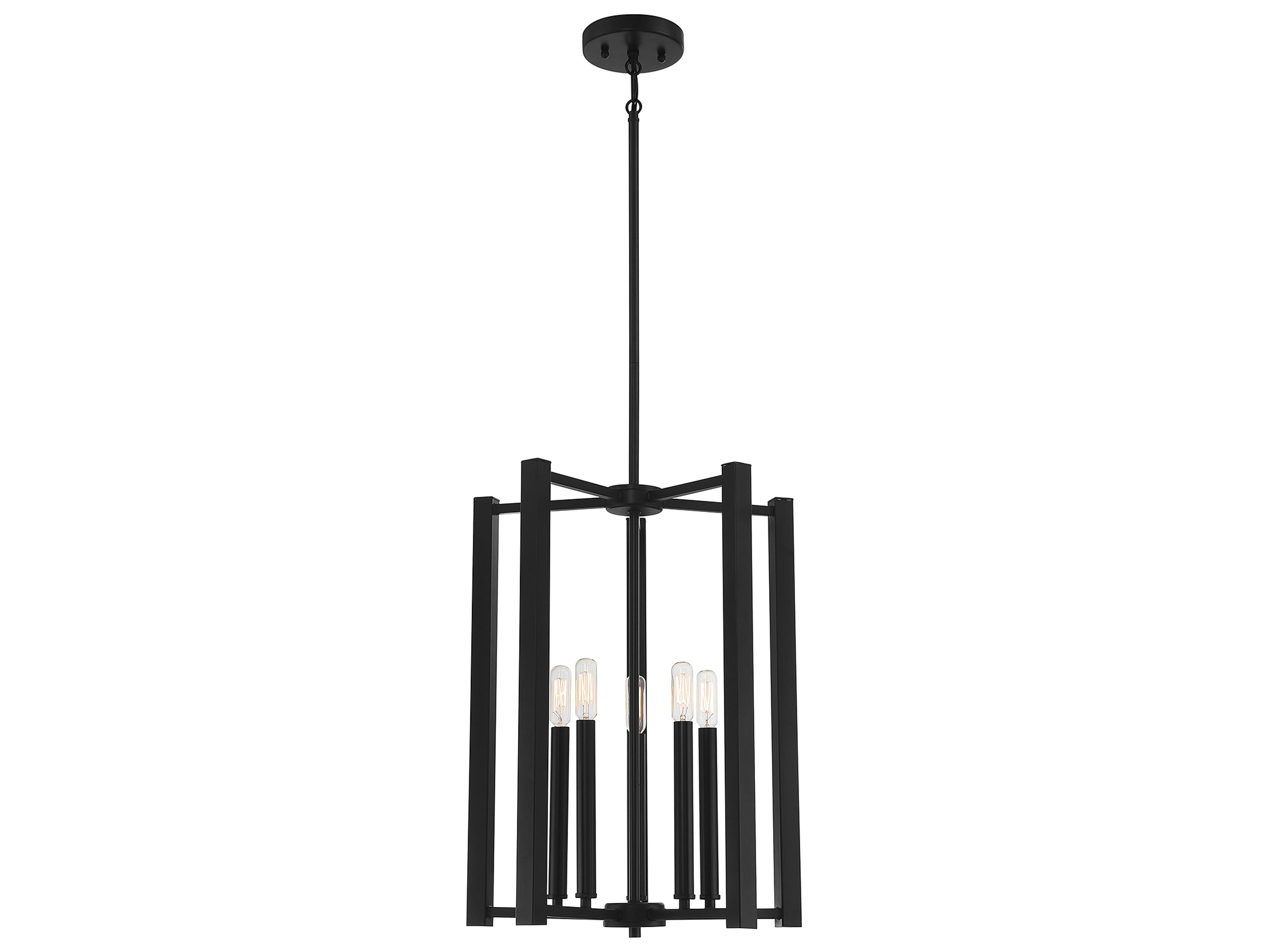 Benson 5-Light Matte Black Pendant